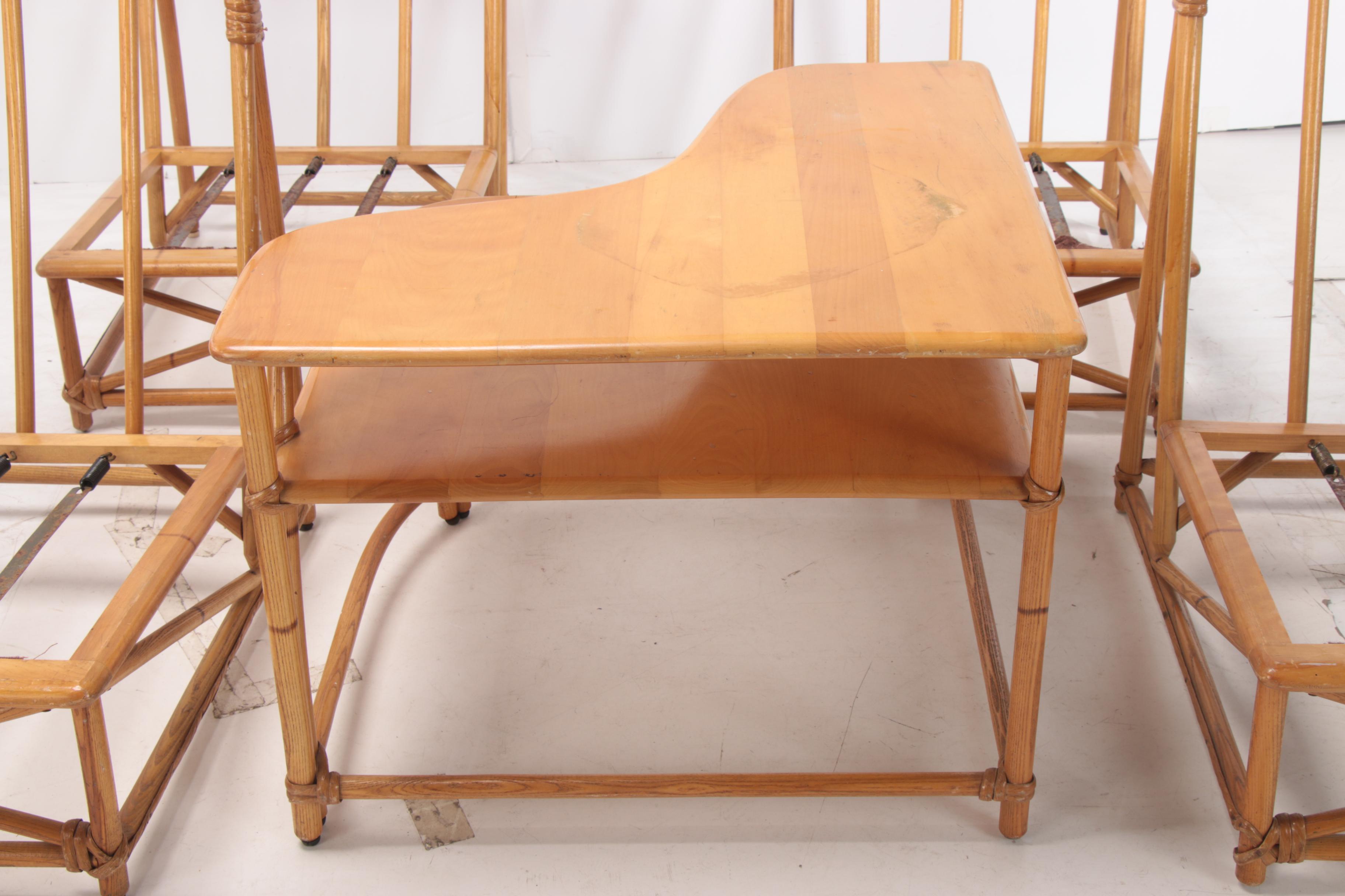 Heywood-Wakefield "Ashcraft" Modular Patio Sofa with Side Table, Mid-Century