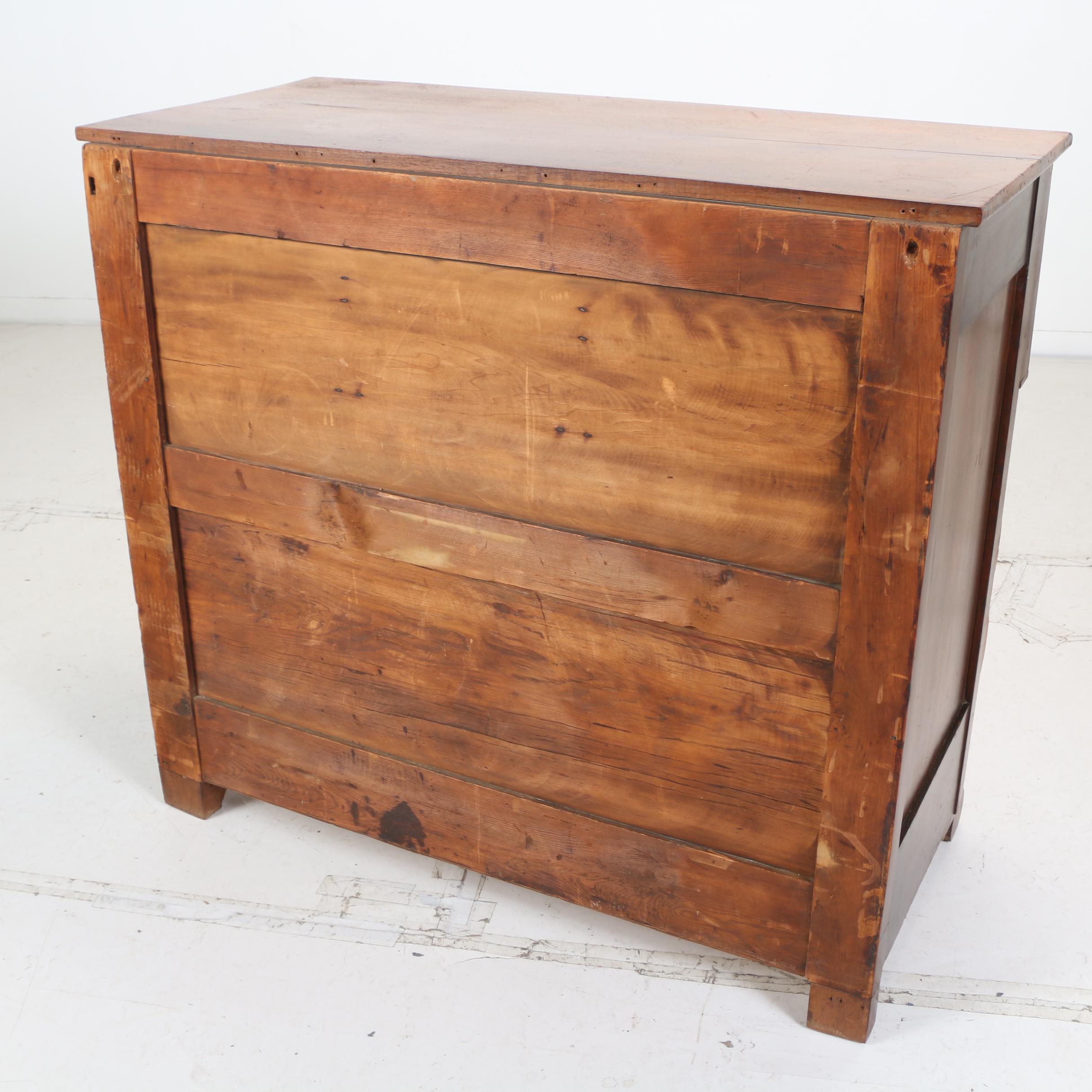 American Empire Bird's-Eye Maple and Walnut Bonnet Chest, Mid 19th Century