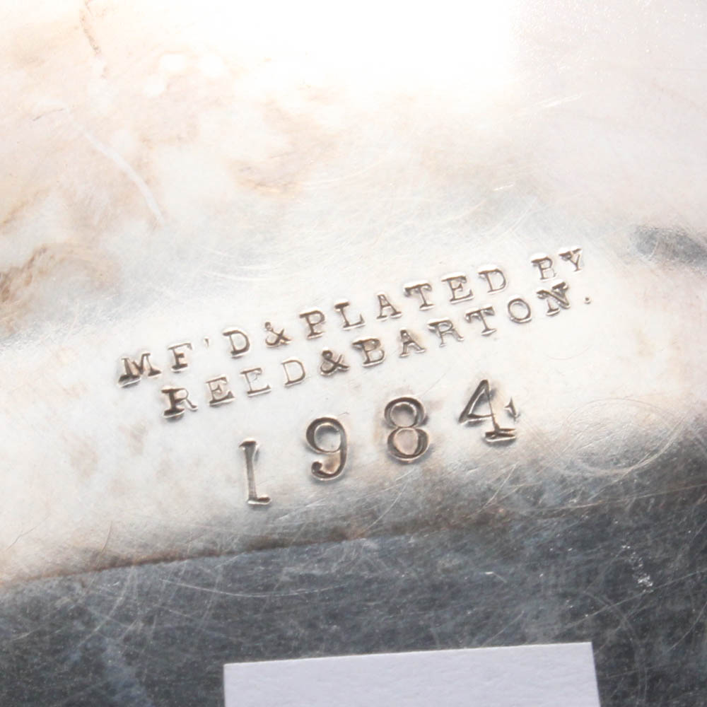 Antique Reed & Barton Silver Plate Butter Dishes with Original Glass Inserts