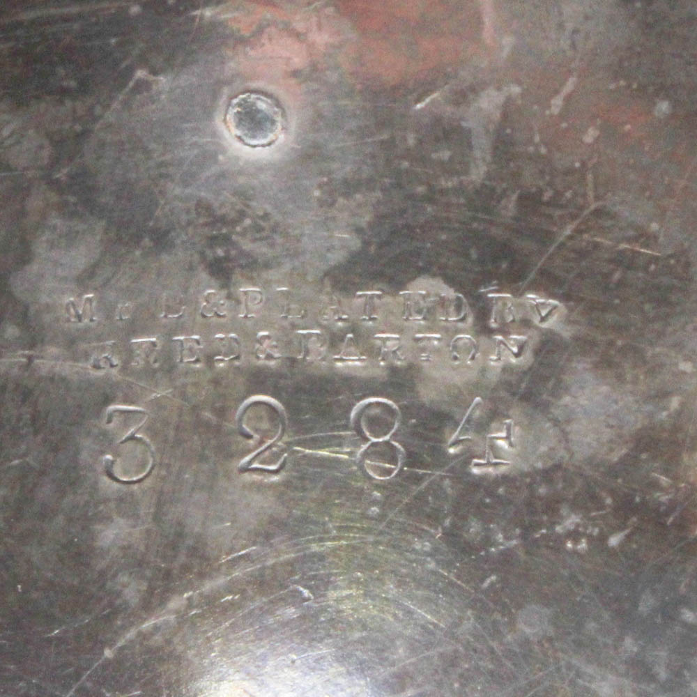 Antique Reed & Barton Silver Plate Butter Dishes with Original Glass Inserts