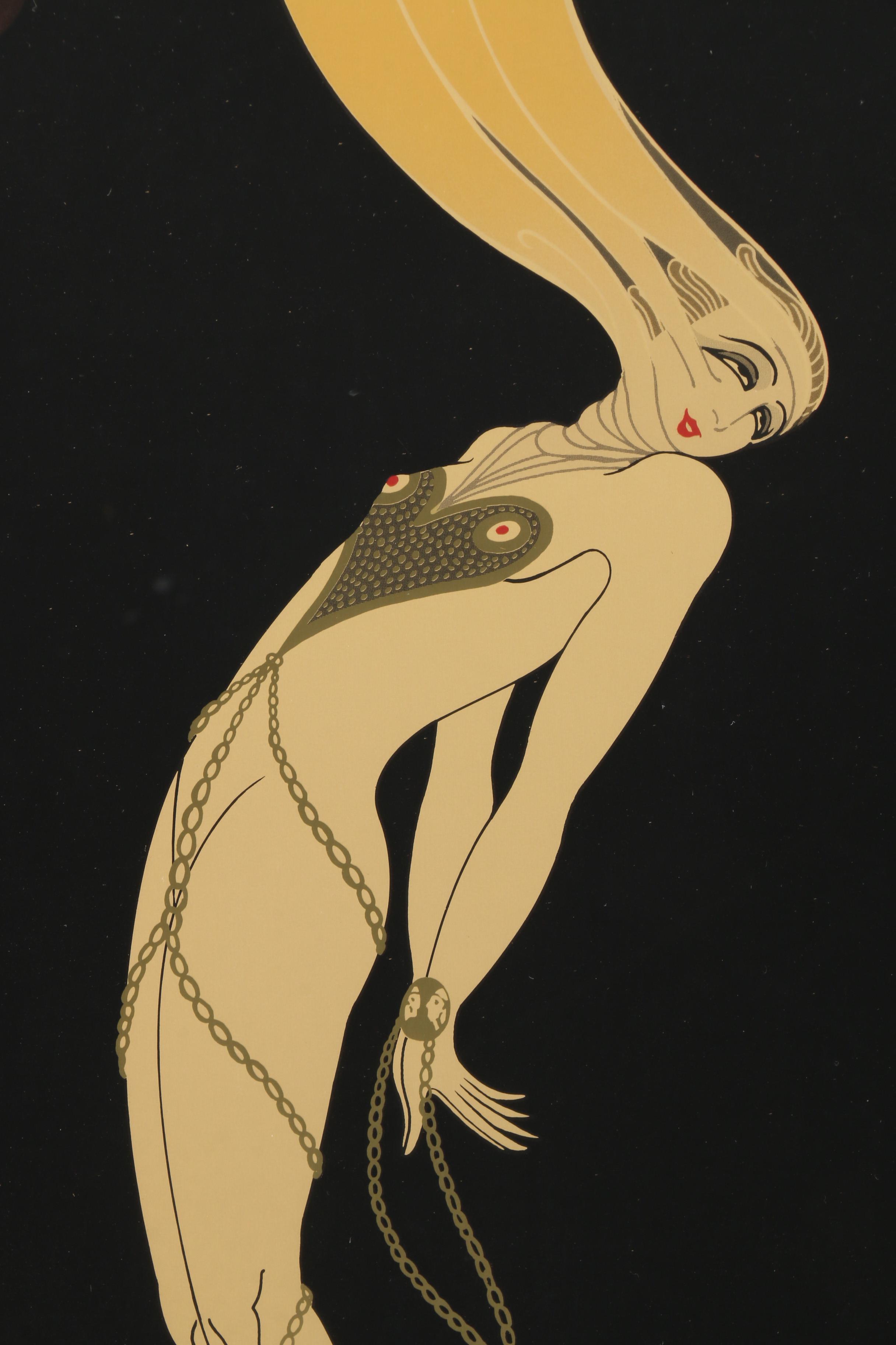 1979 Limited Edition Gold Foil Gallery Poster "Erté"