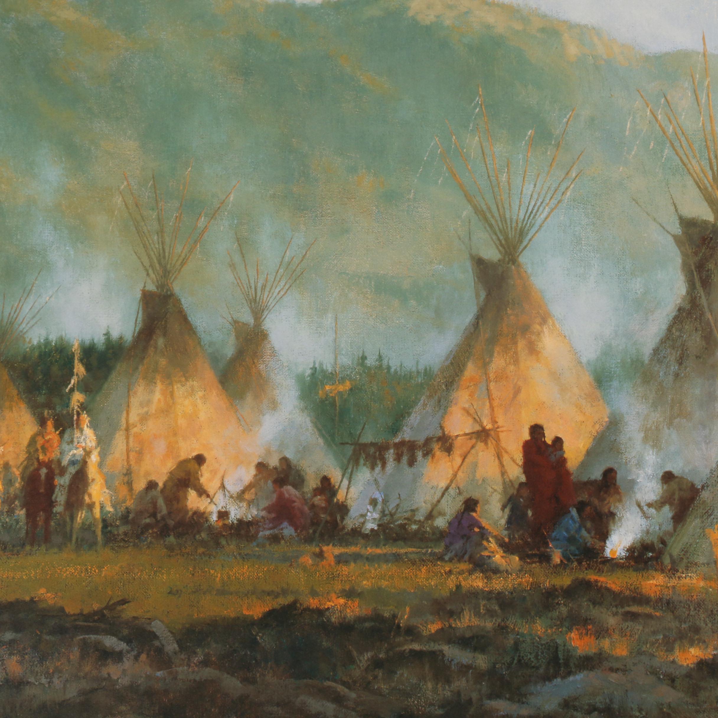 Howard Terpning Limited Edition Offset Lithograph "Crow Camp, 1864"
