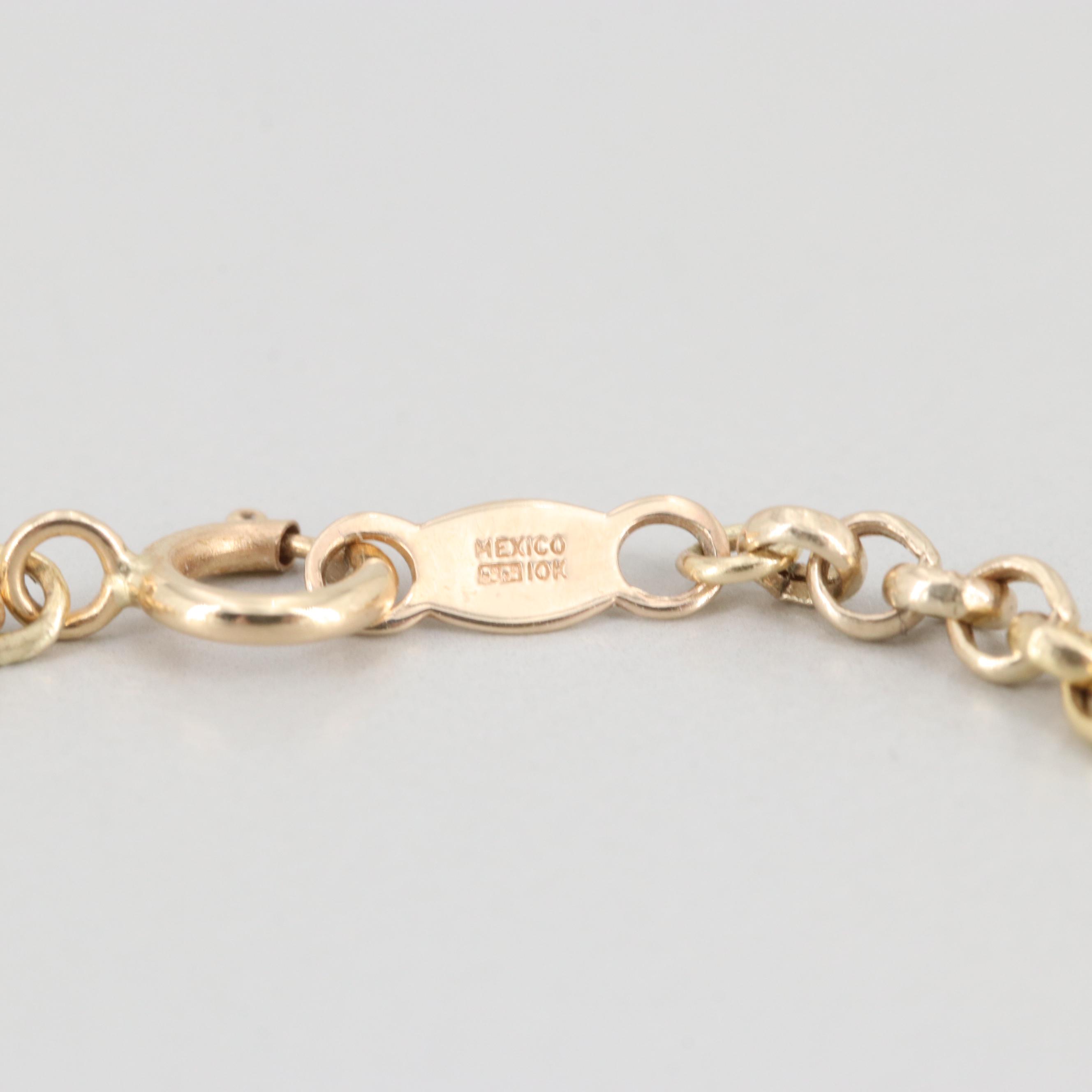 10K Yellow Gold Topaz, Garnet, Peridot and Citrine Necklace