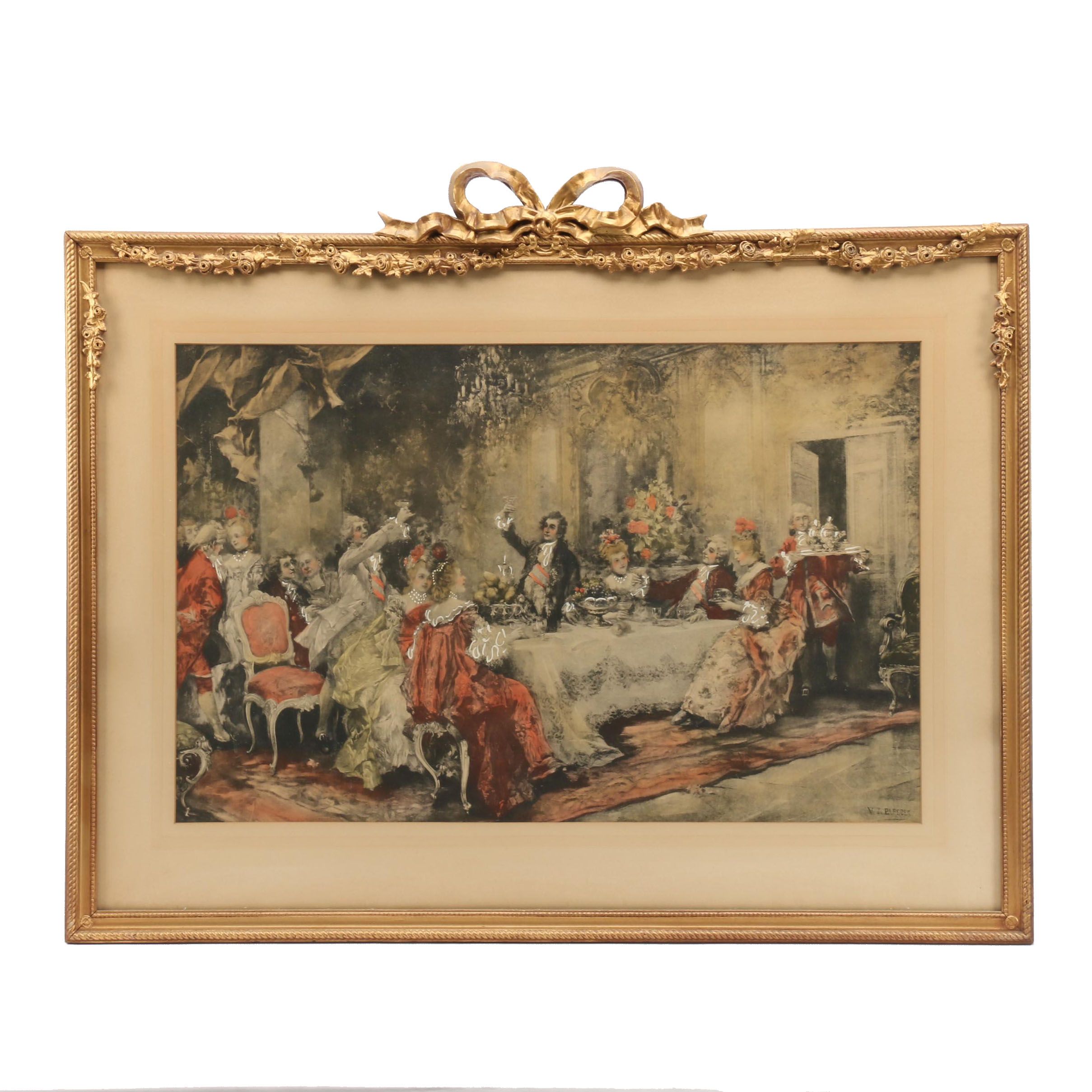 Hand Colored Collotype After Vincent de Garcia Paredes