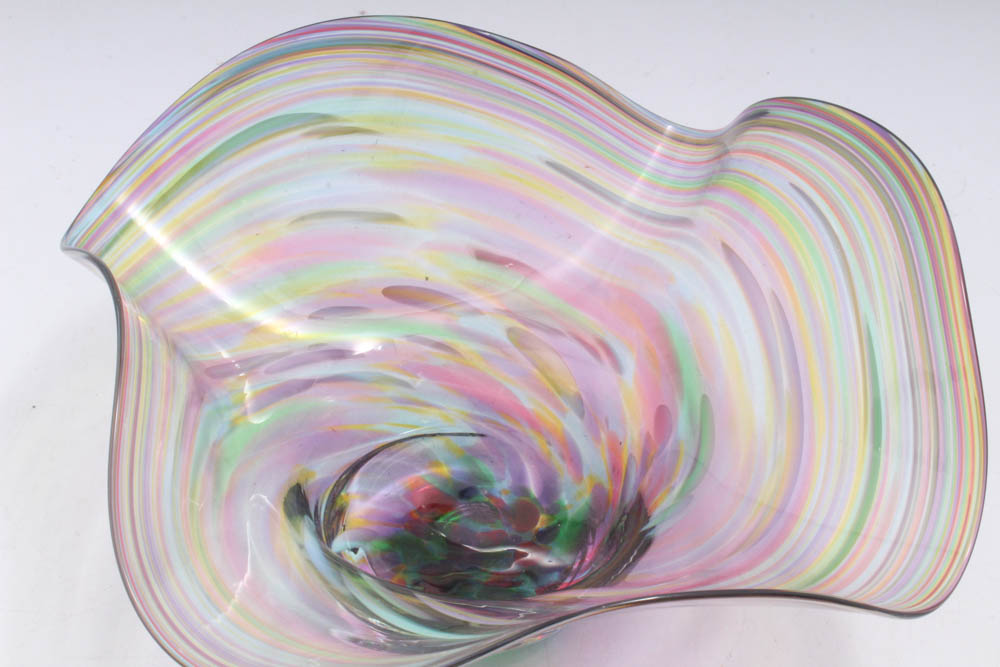 Art Glass Vase and Bowl