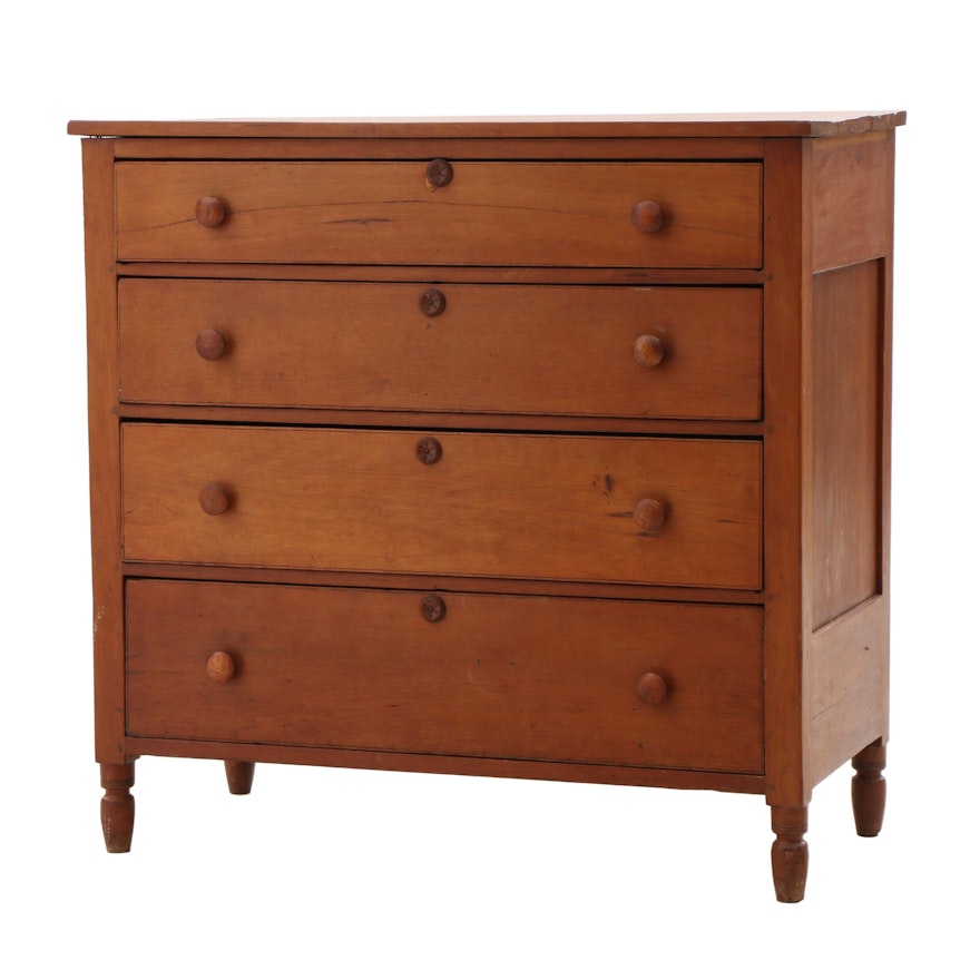 Late Federal Cherry Chest of Drawers, Circa 1840