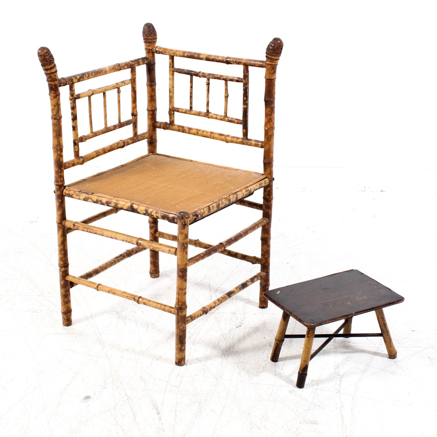 Bamboo Corner Chair with Wootrest