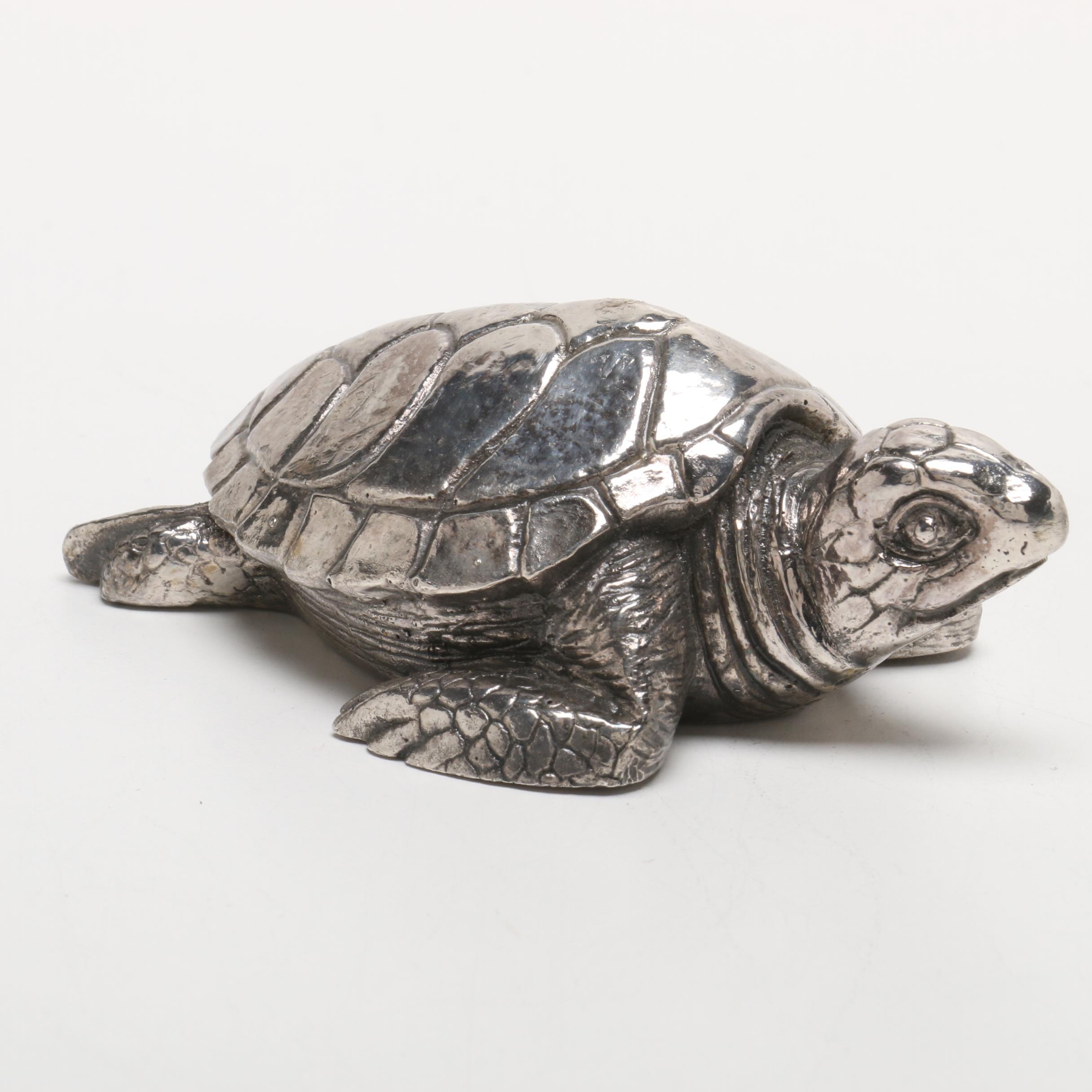 Tekform Sterling Silver Plated Sea Turtle Figurine