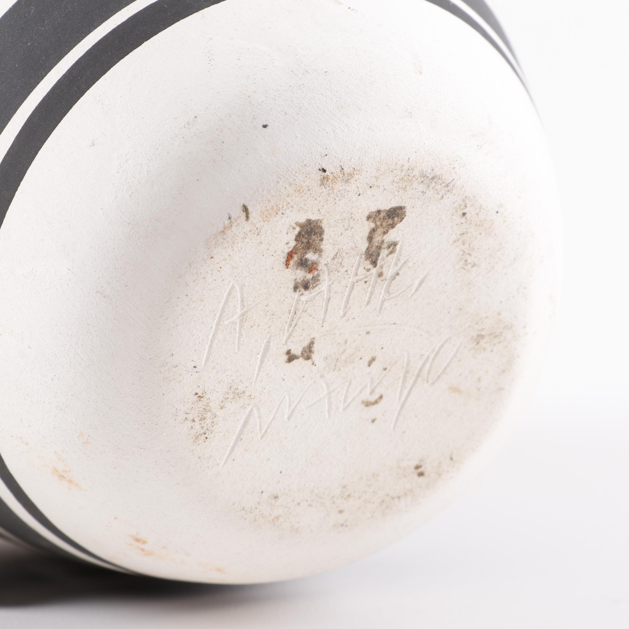 Native American and Native American Style Pottery with Woven Basket and Minerals