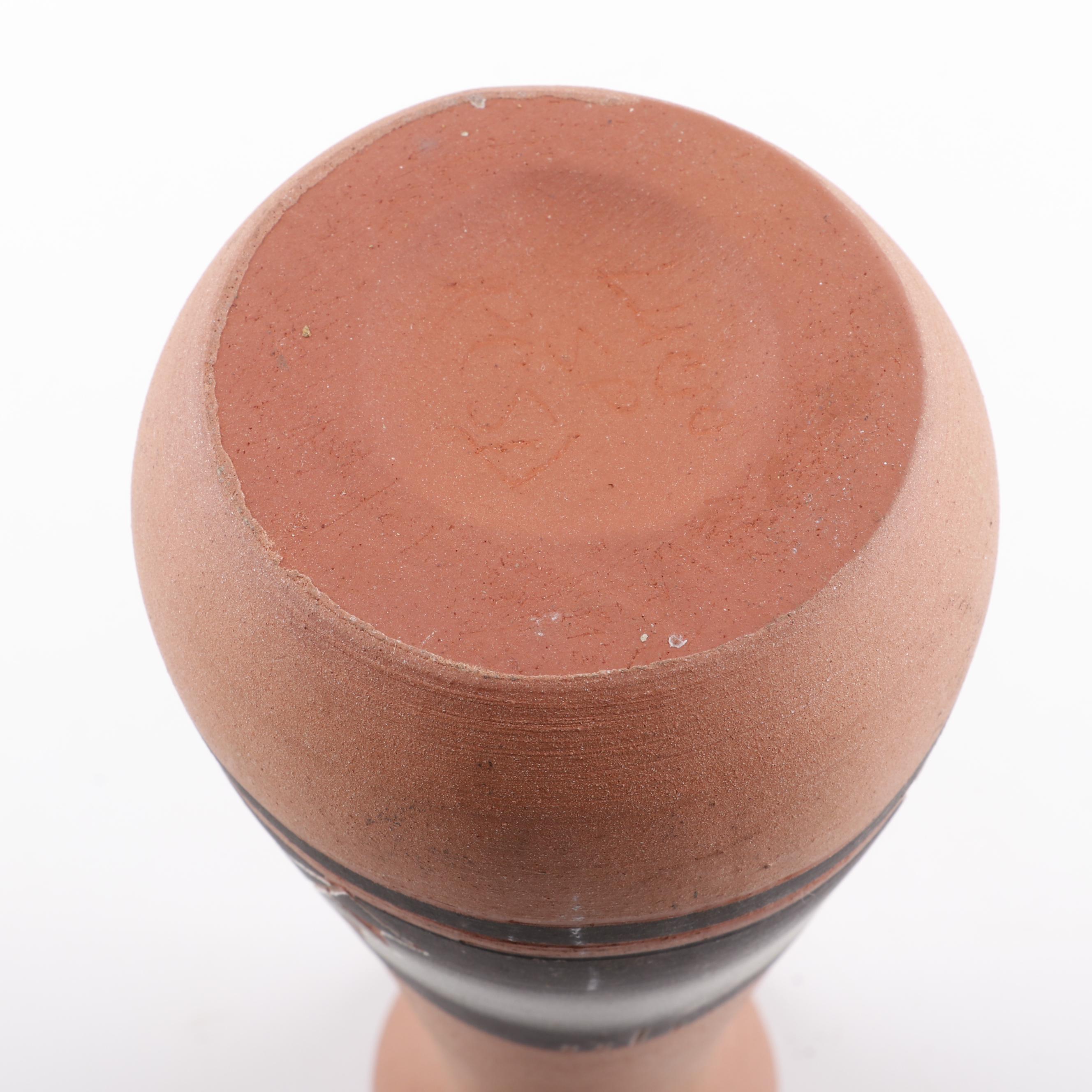 Native American and Native American Style Pottery with Woven Basket and Minerals