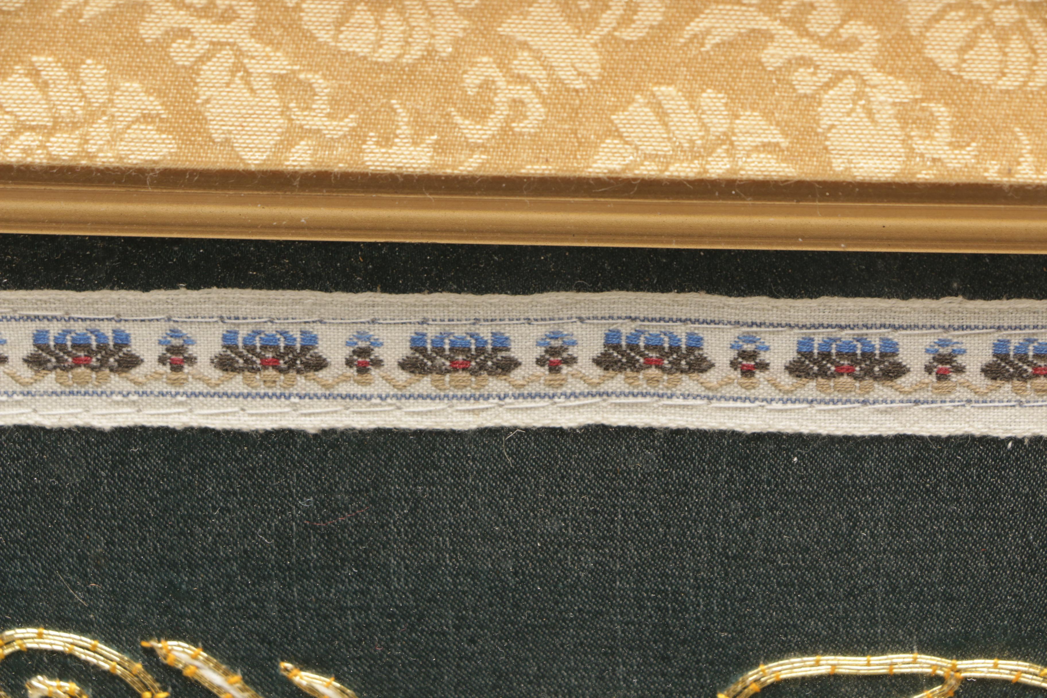 Chinese Dragon Motif Embroidery with Couching and Appliqué