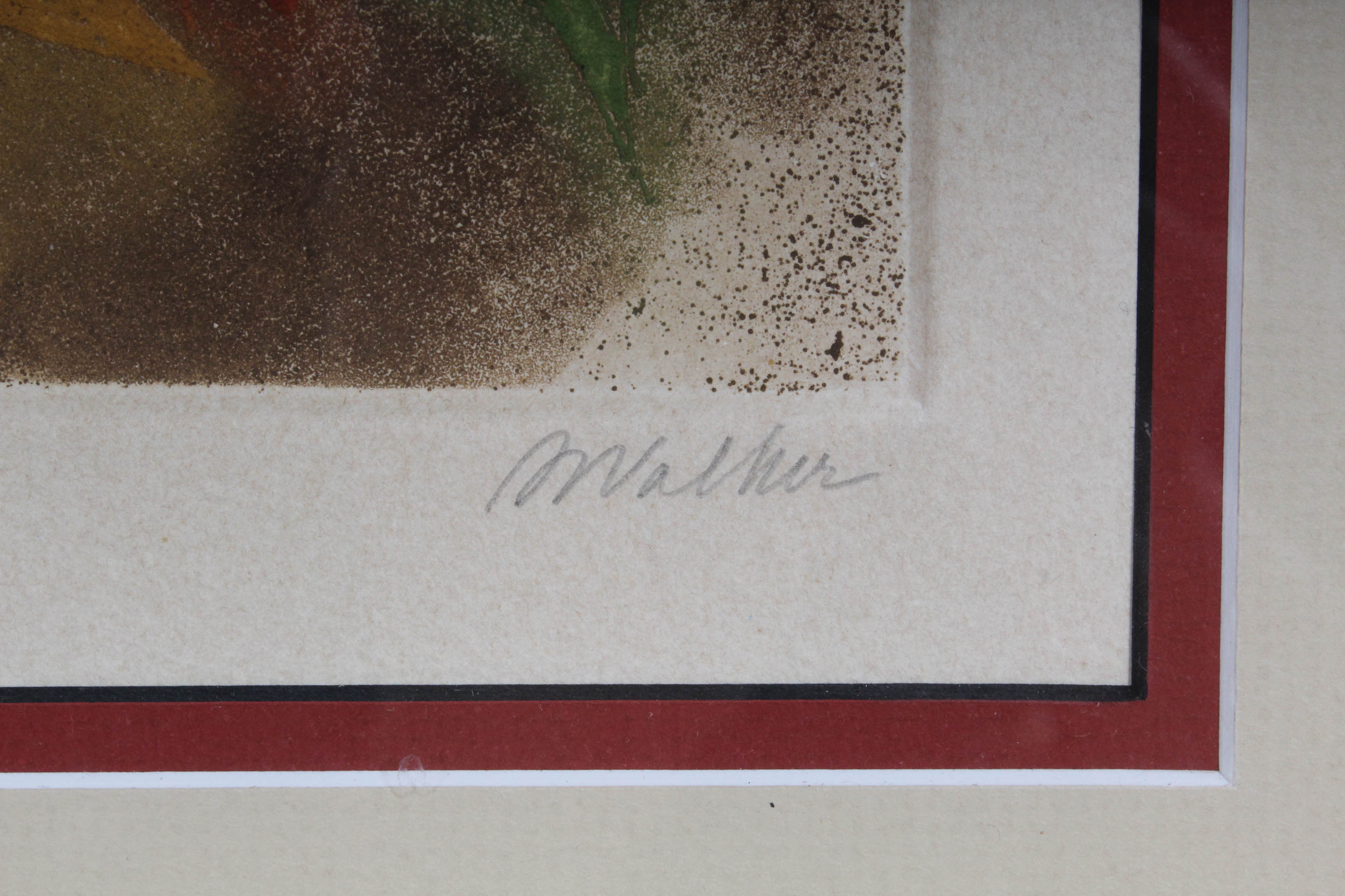 M. Walker Embossed Etching "October I"