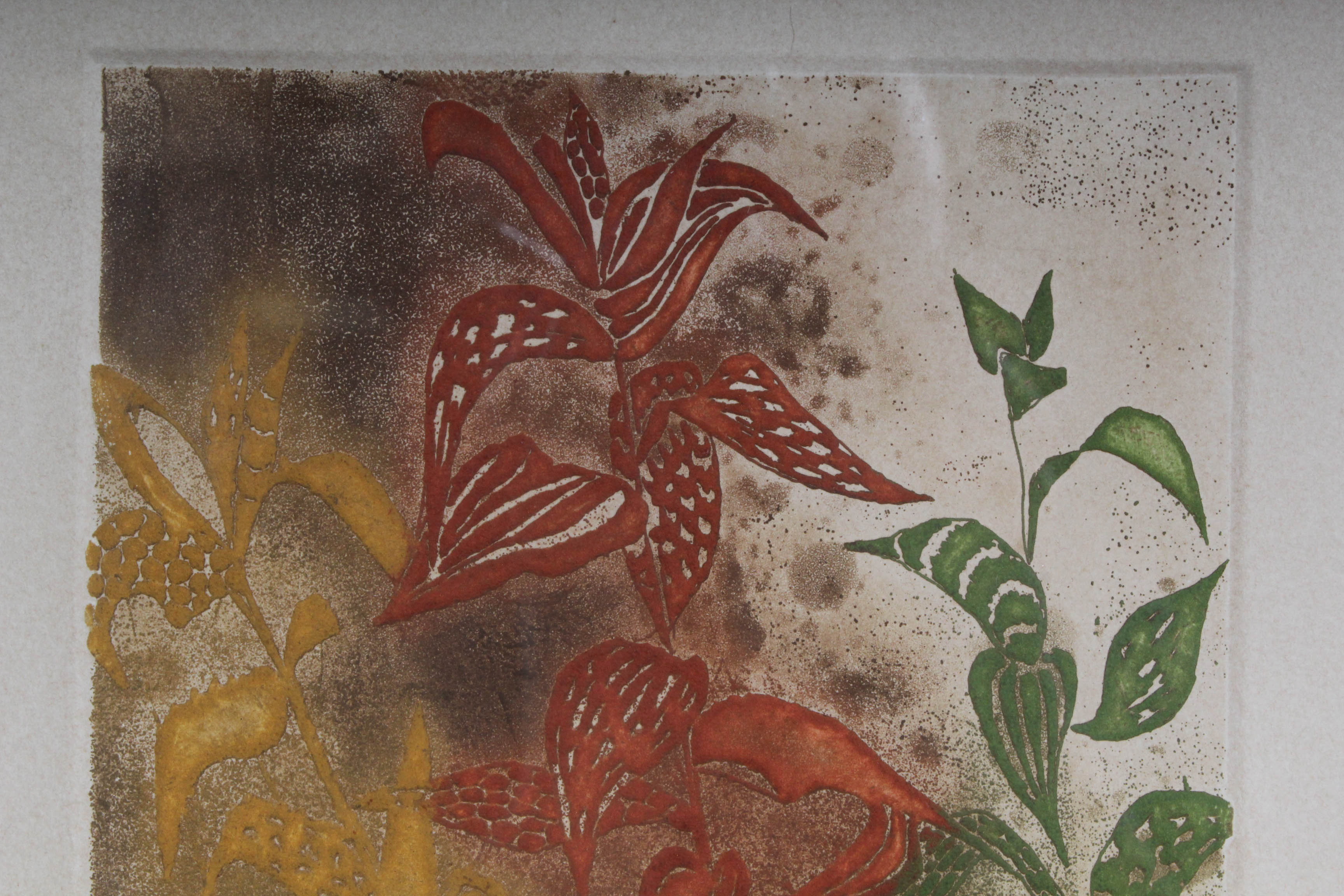 M. Walker Embossed Etching "October I"