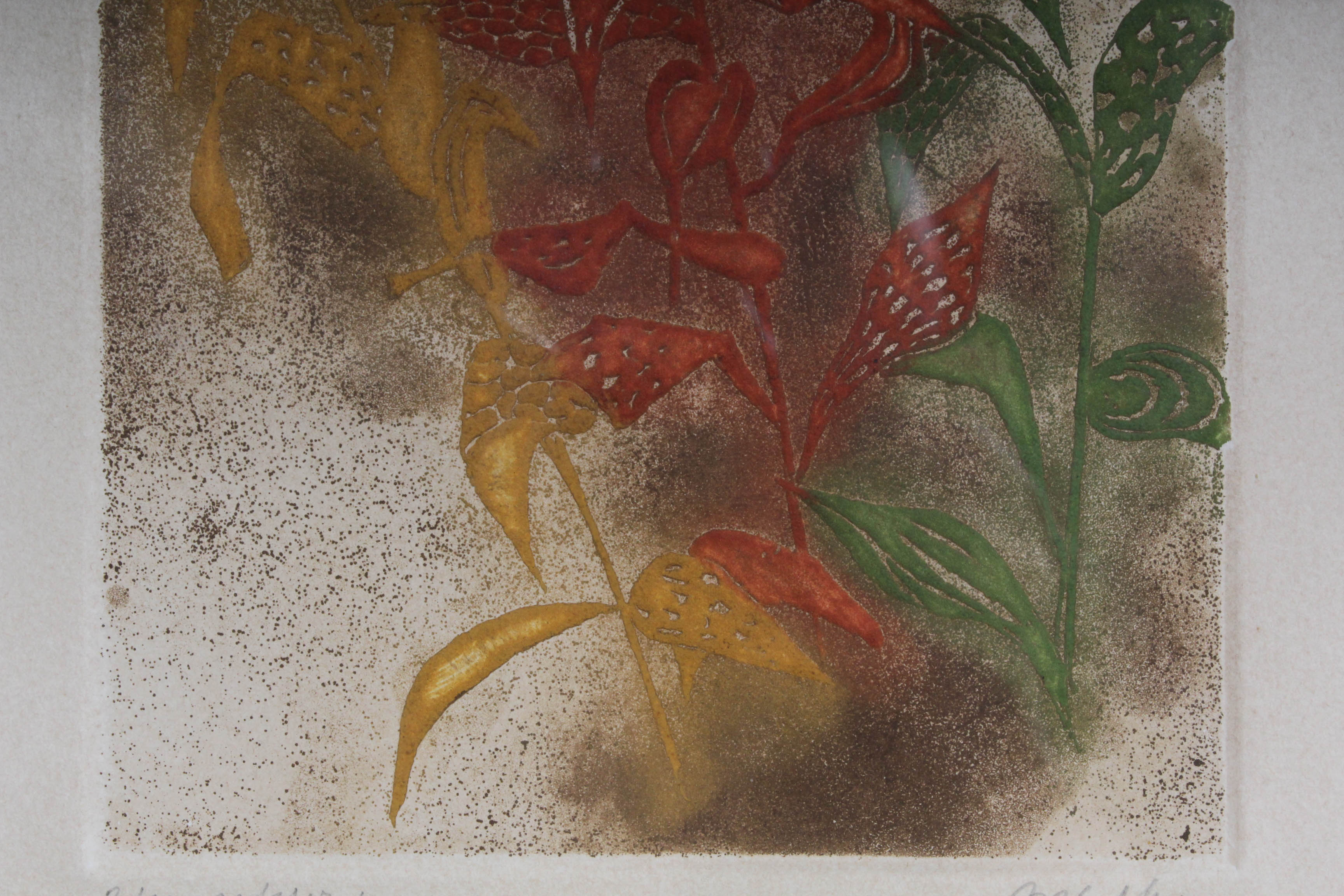 M. Walker Embossed Etching "October I"