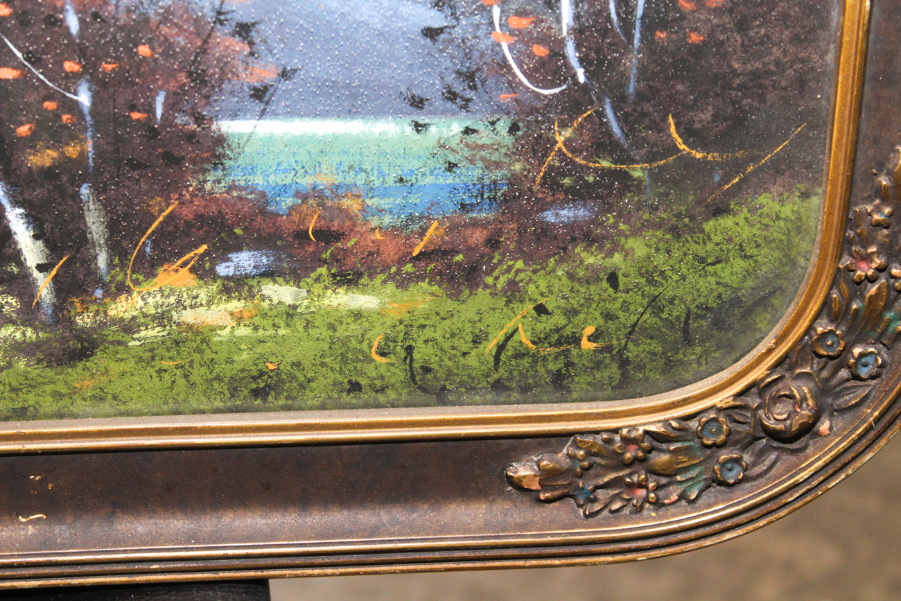 F.D. Ward Pastel Drawing of Mountains