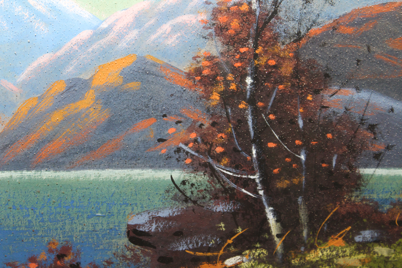 F.D. Ward Pastel Drawing of Mountains