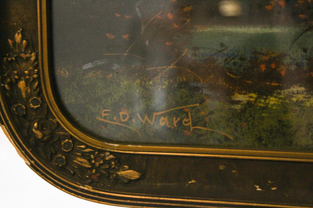 F.D. Ward Pastel Drawing of Mountains