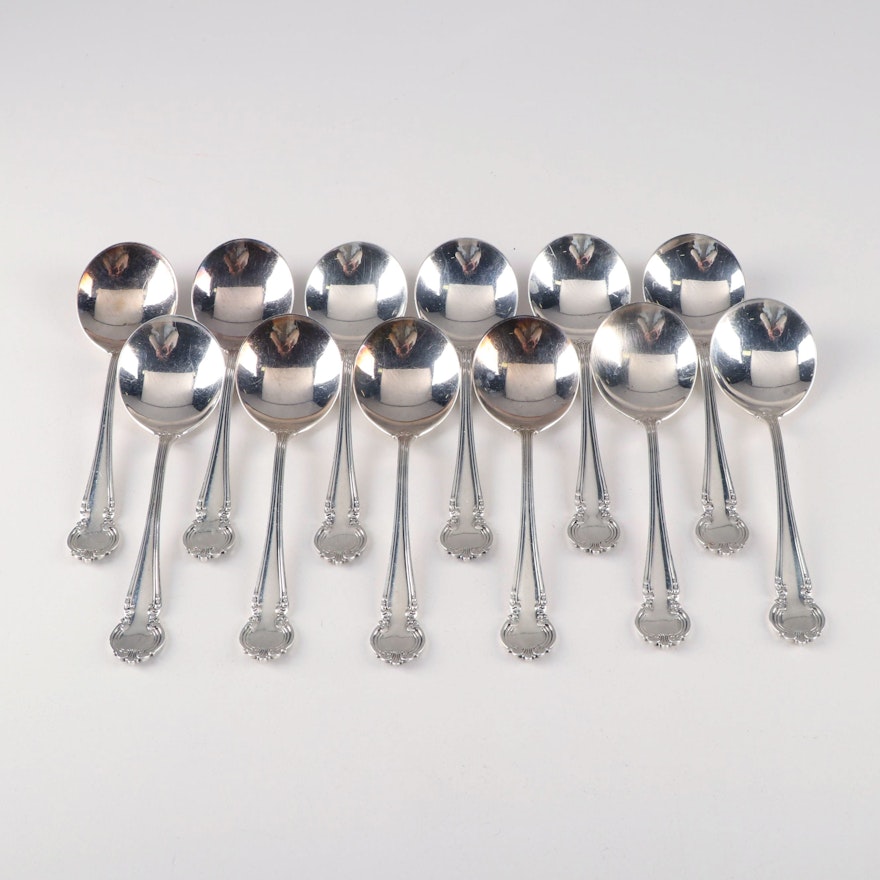 Reed and Barton Sterling "La Comtesse" Boullion Soup Spoons