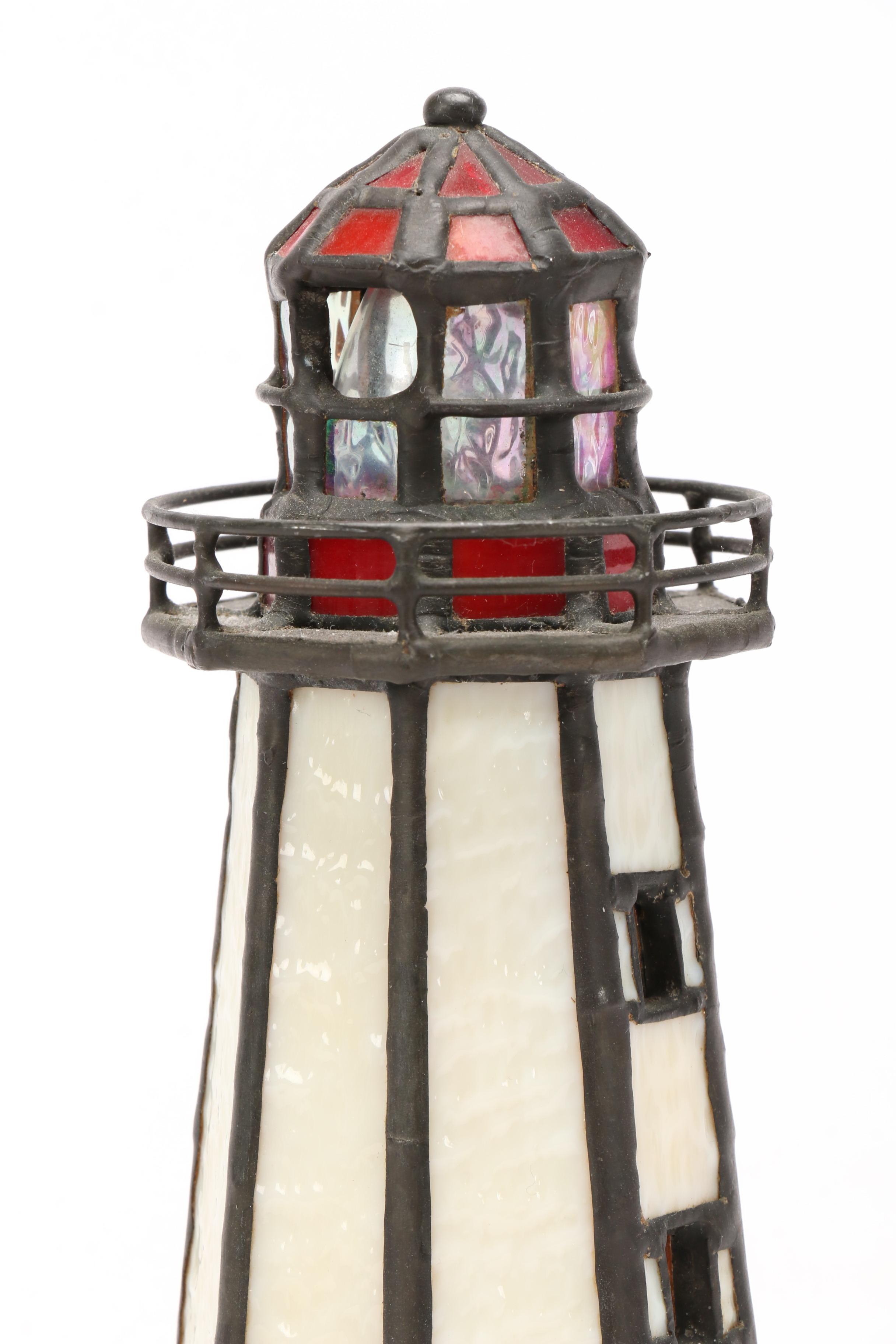 Contemporary Stained Glass Accent Lamps
