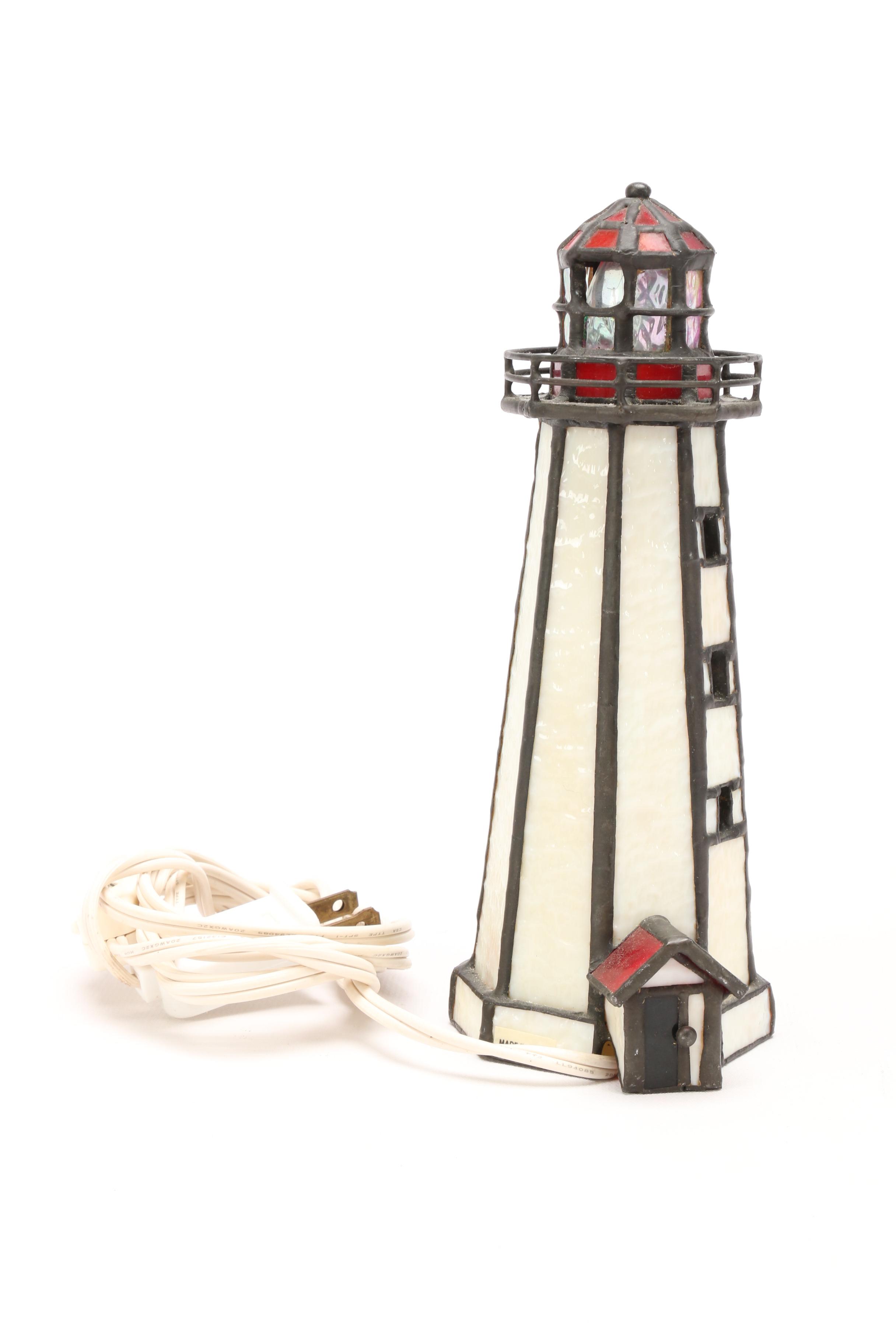 Contemporary Stained Glass Accent Lamps