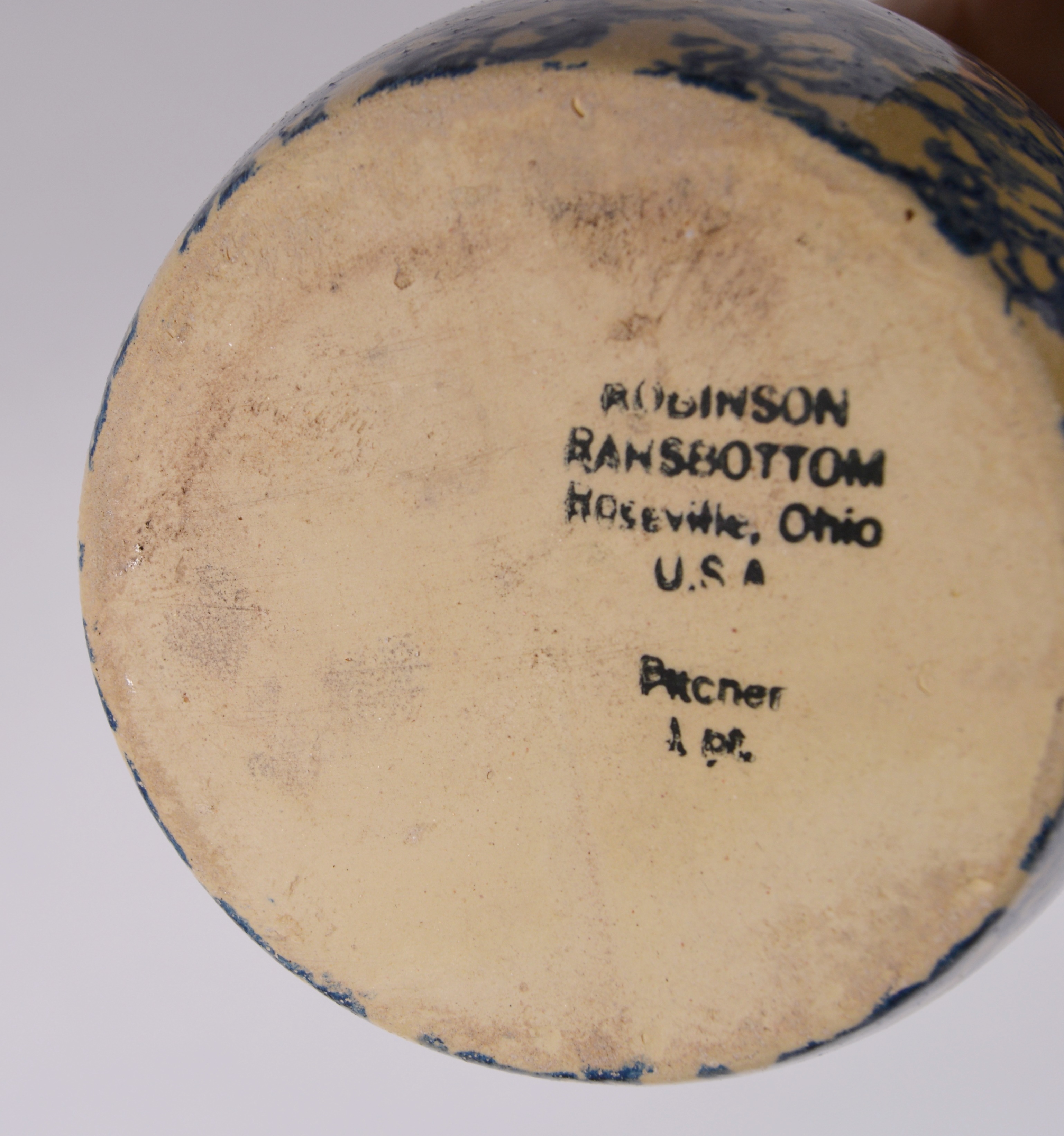 Robinson Ransbottom Pottery Spongeware Pitchers, Mid 20th Century