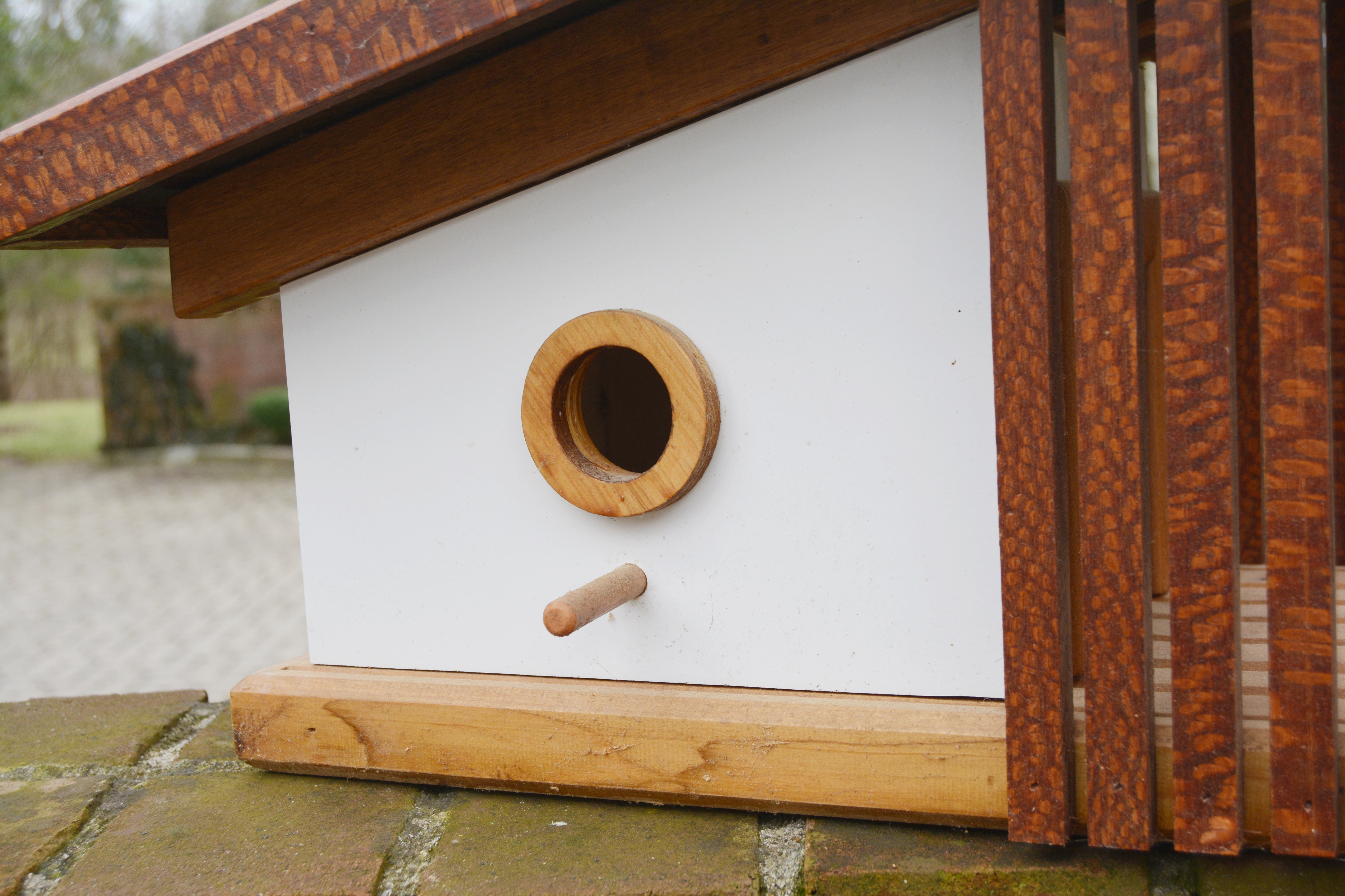 Custom Crafted Wood and Laminate Modern Bird House