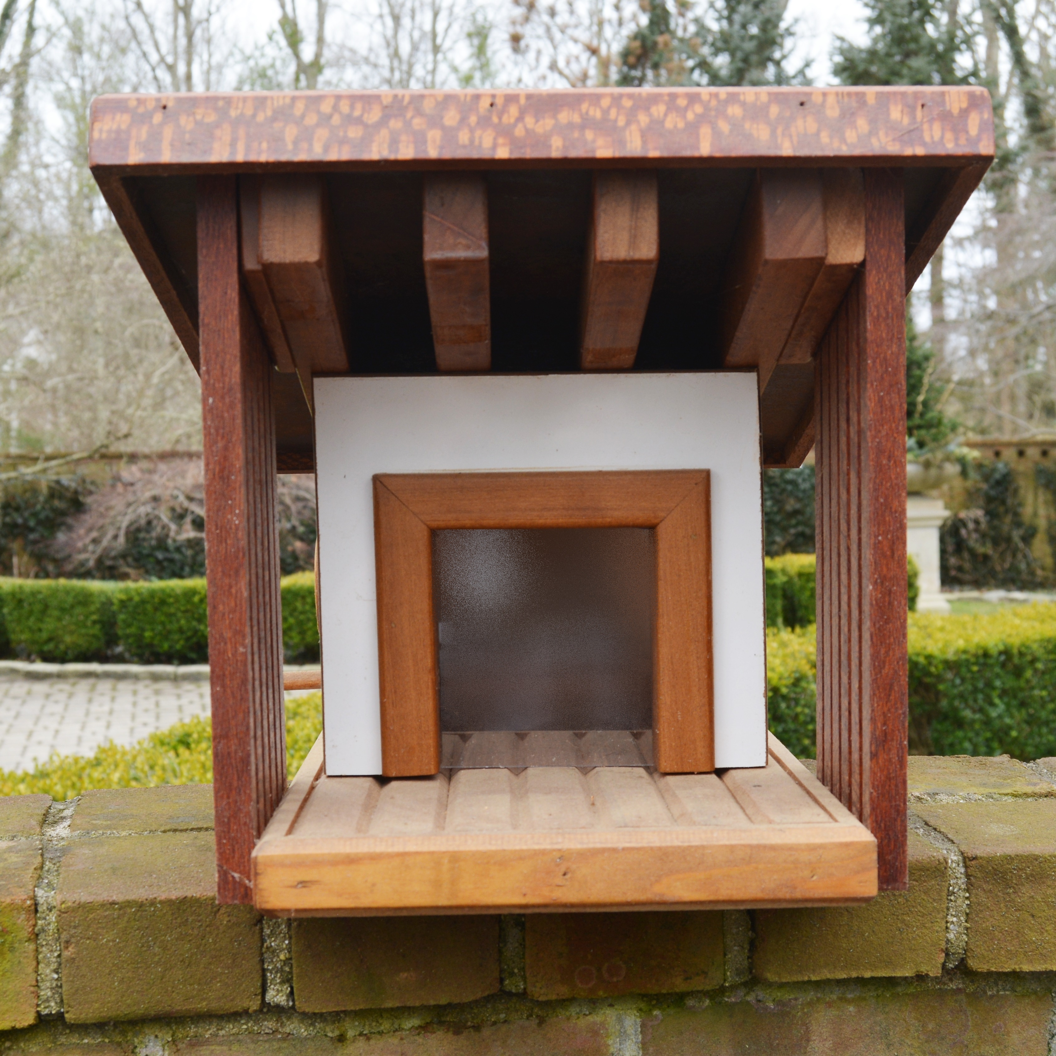 Custom Crafted Wood and Laminate Modern Bird House