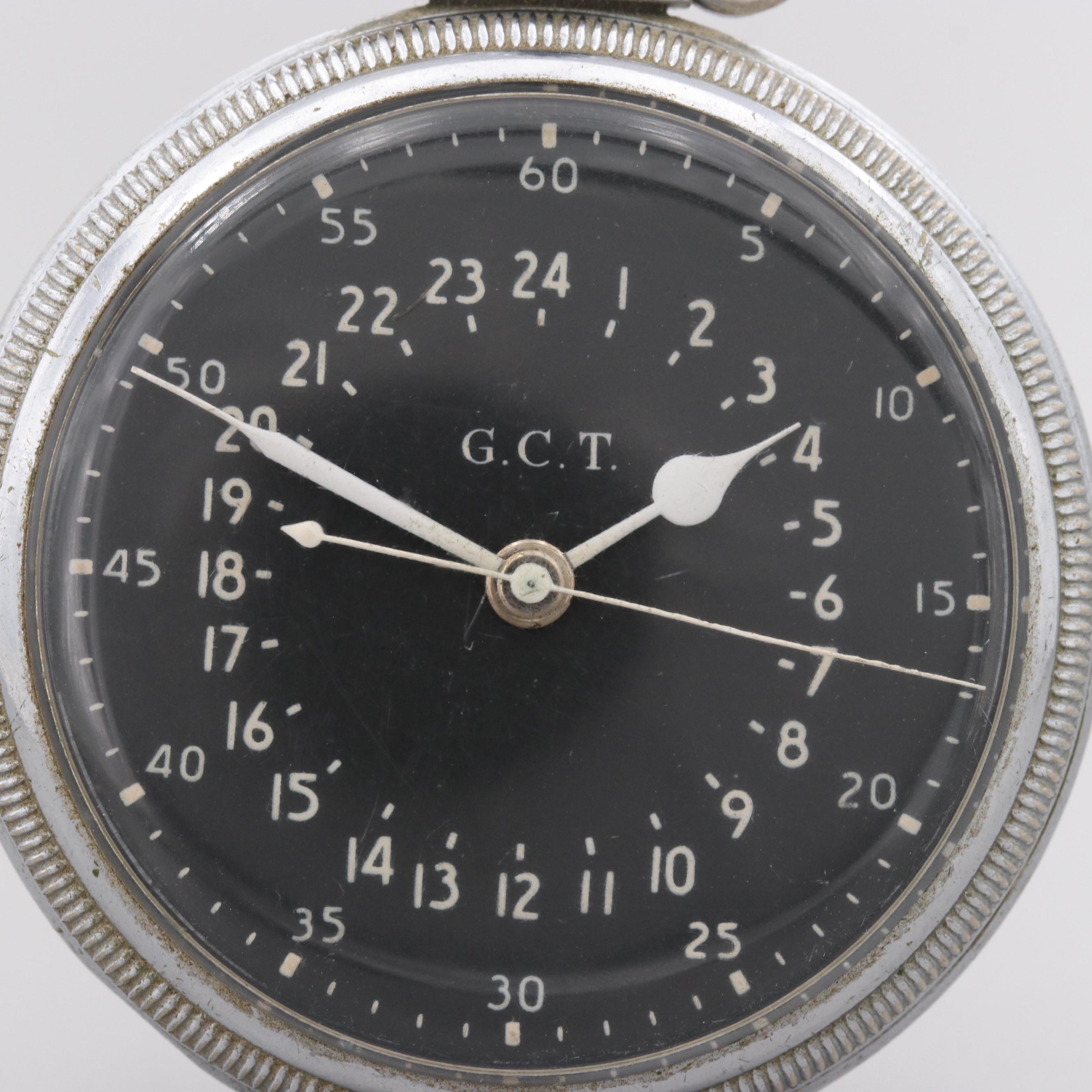 Hamilton WWII G.C.T. 24 Hour Military Pocket Watch, 1944