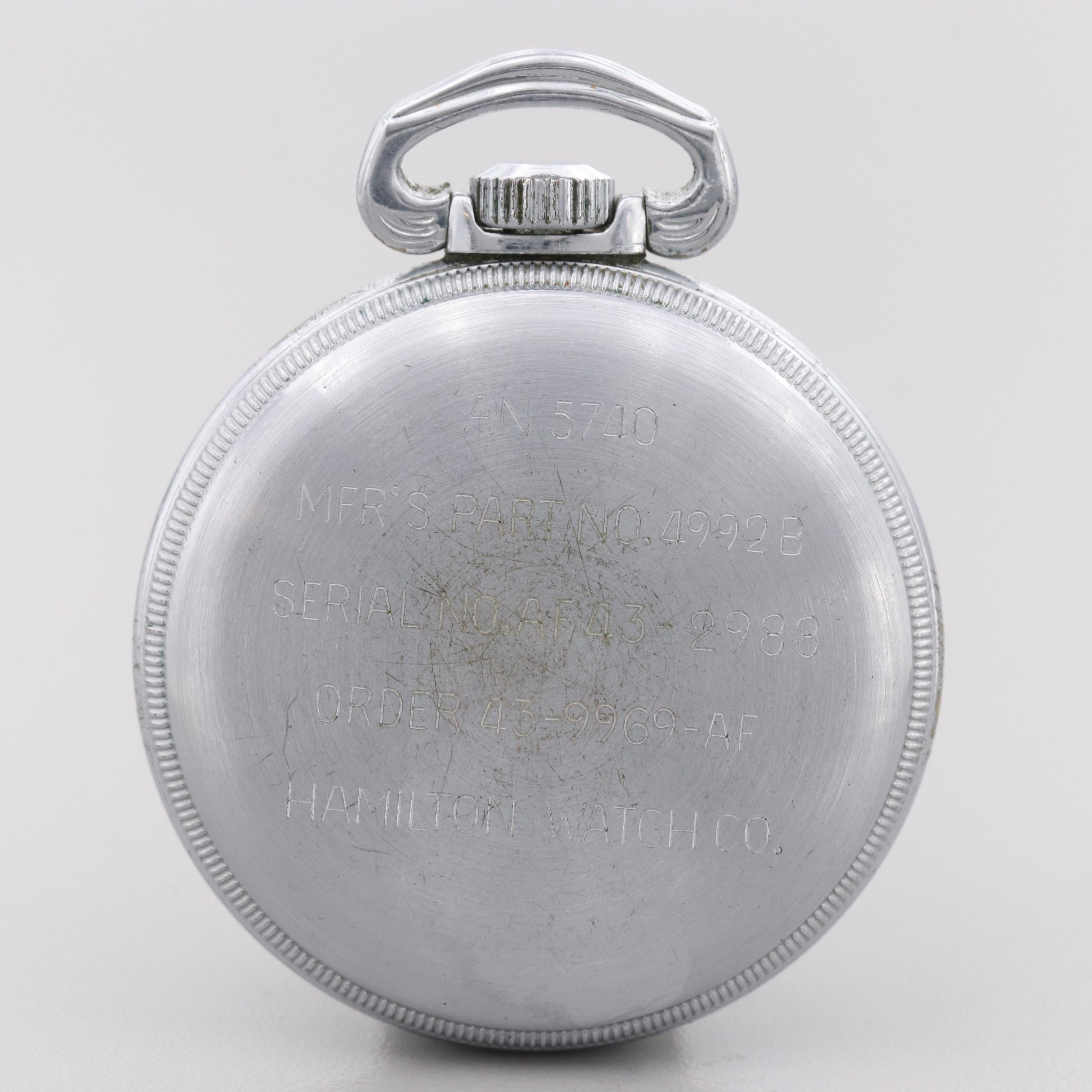 Hamilton WWII G.C.T. 24 Hour Military Pocket Watch, 1941