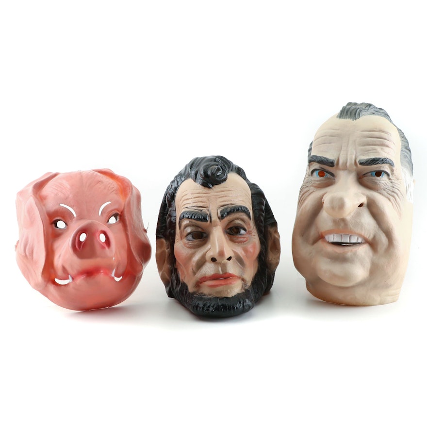 Abraham Lincoln, Richard M. Nixon and Pig Masks