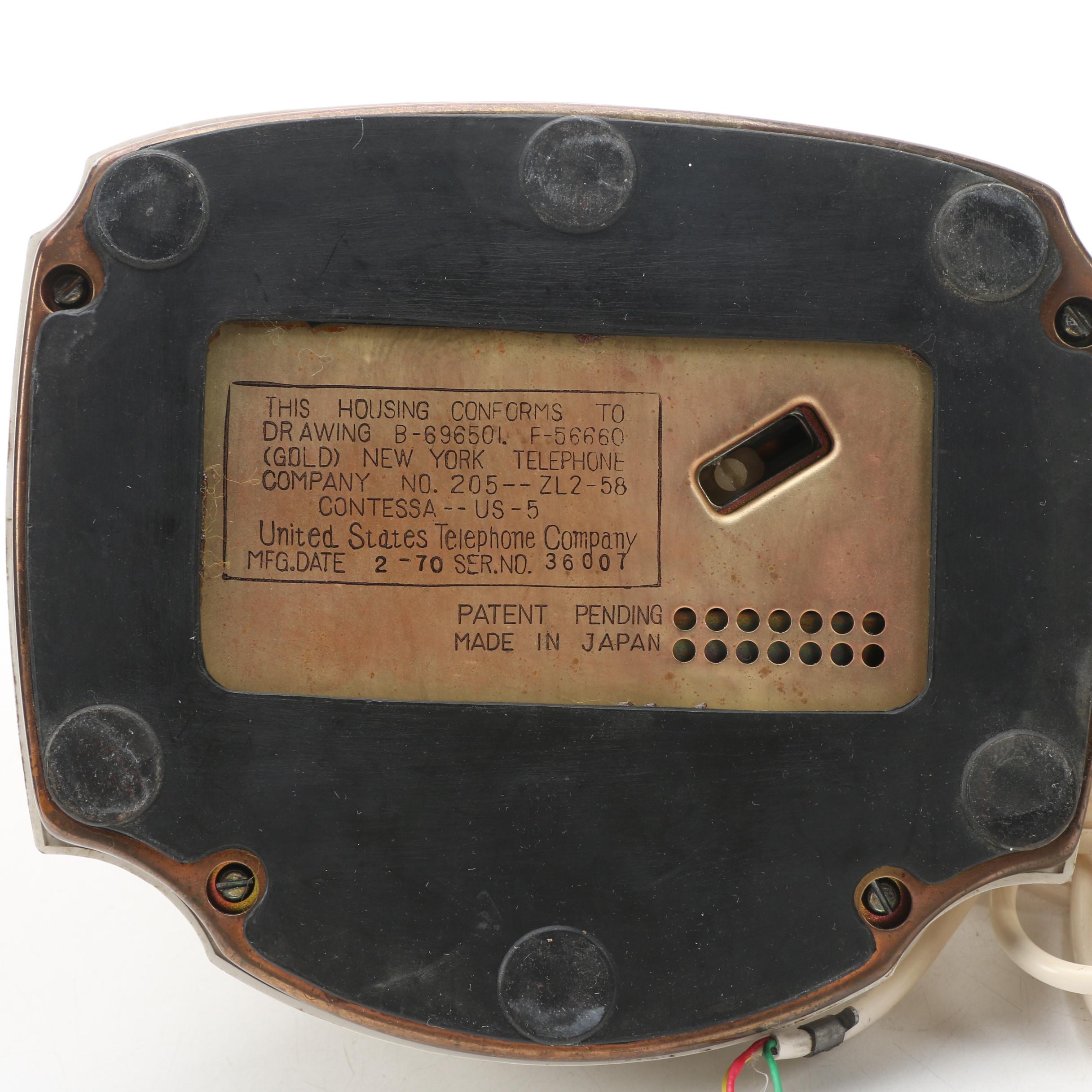 Vintage Ivory-Tone Rotary Telephone