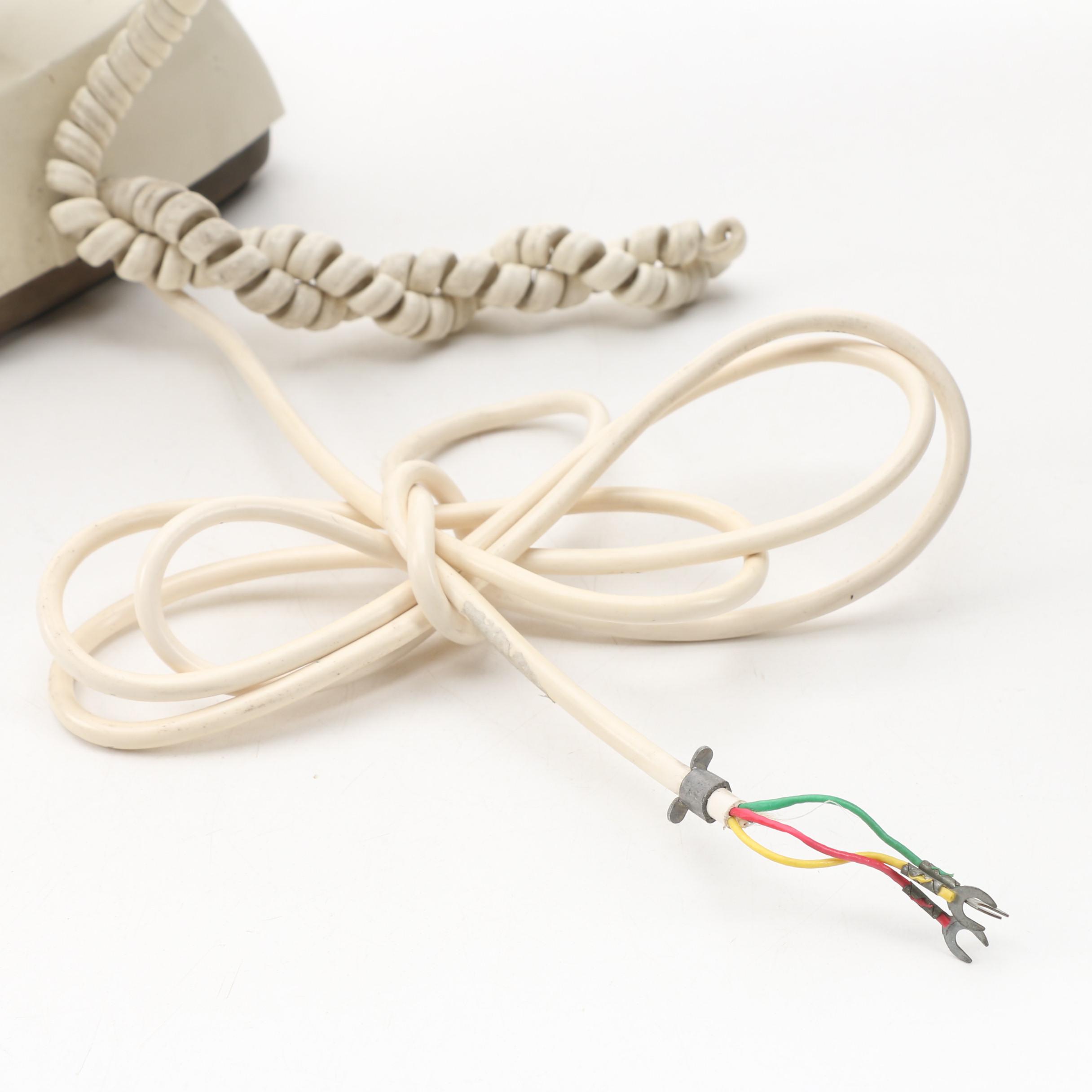 Vintage Ivory-Tone Rotary Telephone