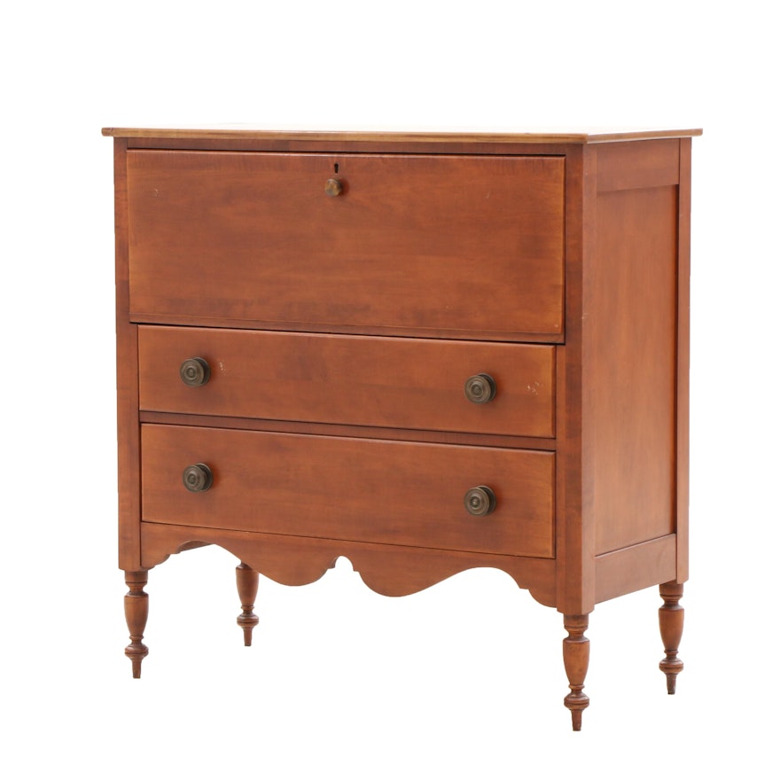 Willett "Golden Beryl" Maple Fall Front Secretary, Mid 20th Century