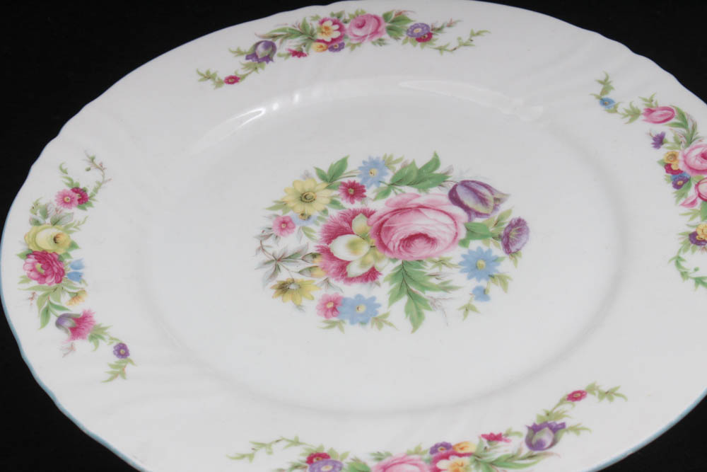 Haviland "Clover Leaf" Soup Bowls with Open Work Latticed Milk Glass Dinnerware