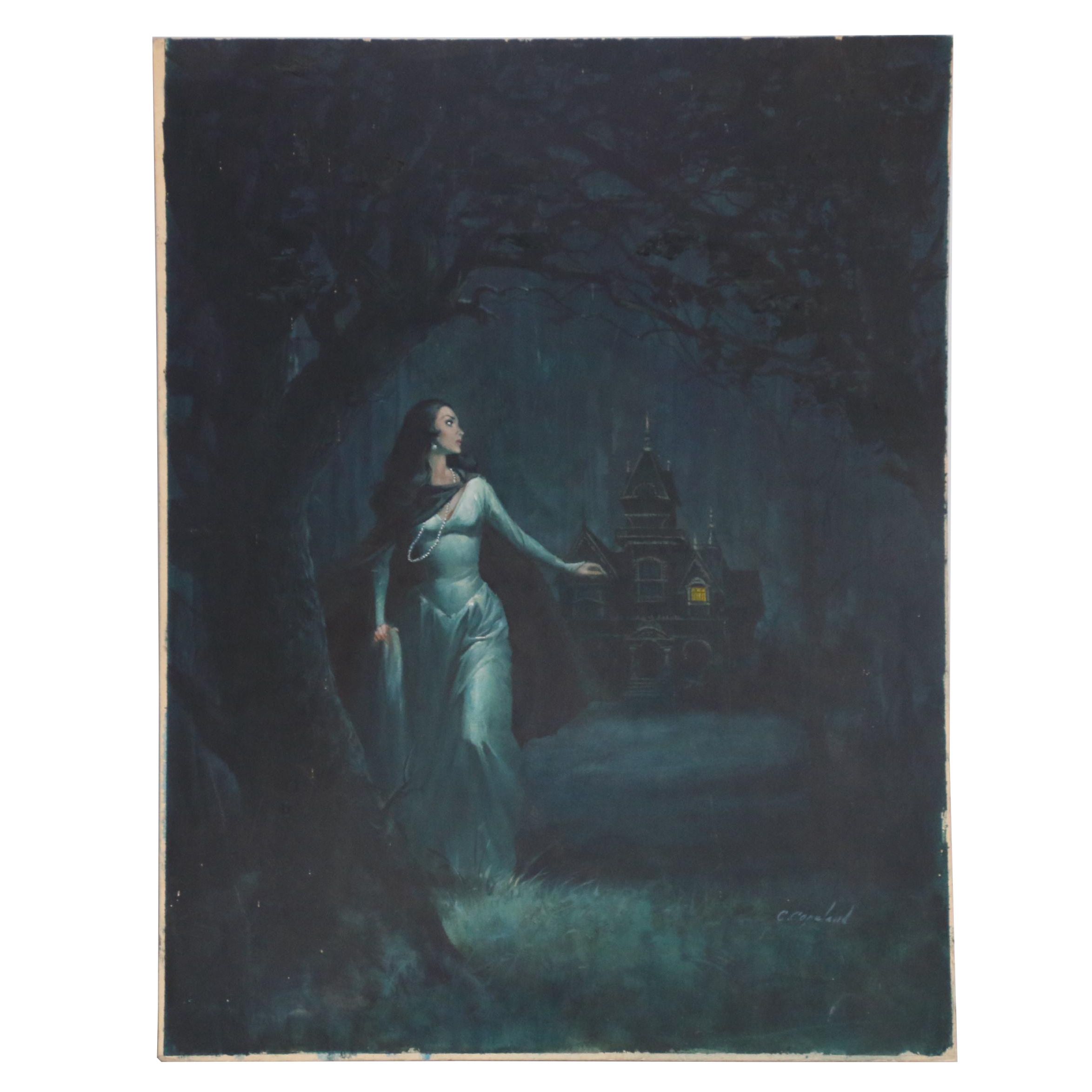 Charles W. Copeland Figural Gouache Illustration
