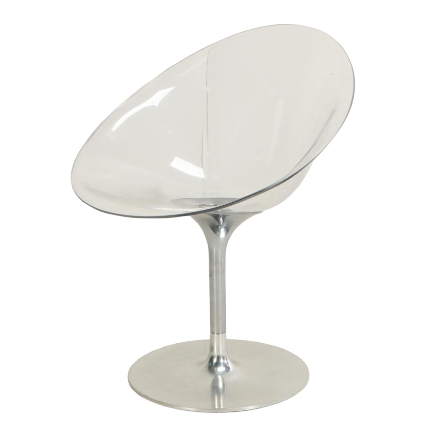 Philippe Starck for Kartell, "Eros" Aluminum and Acrylic Swivel Chair