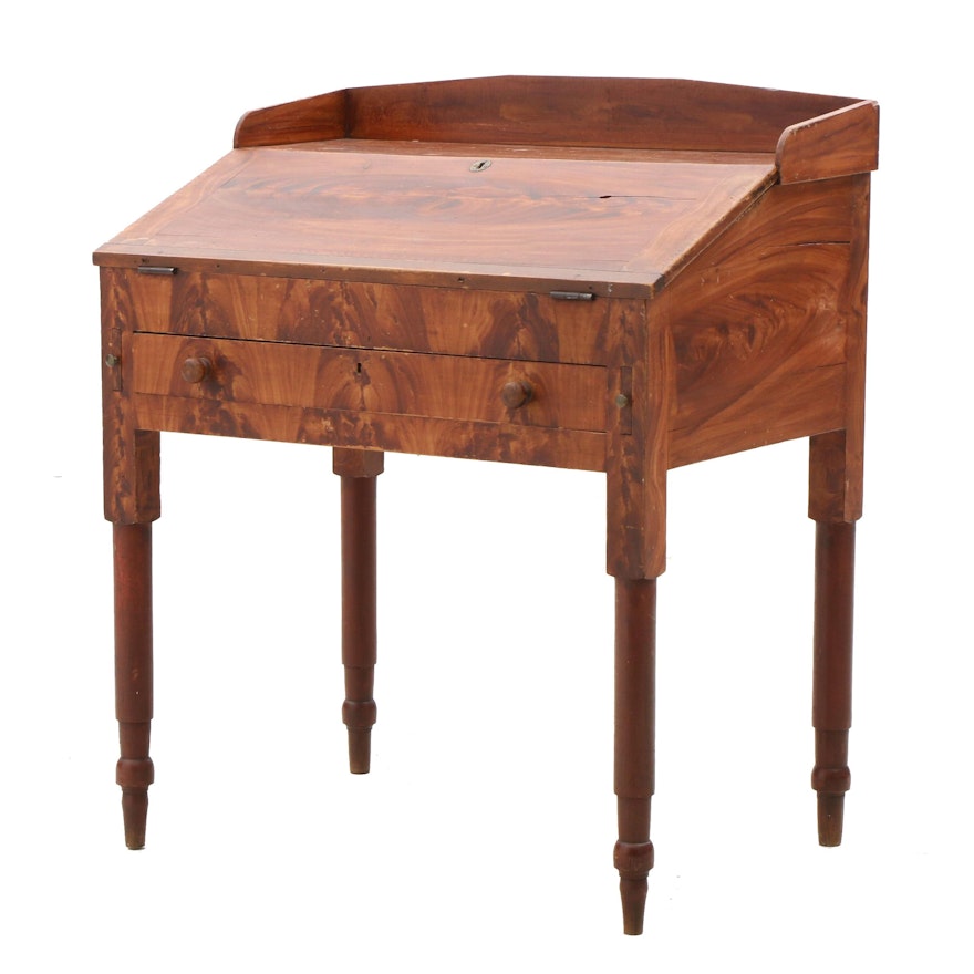 Antique Vinegar Grained Poplar Desk Ca. 1830's