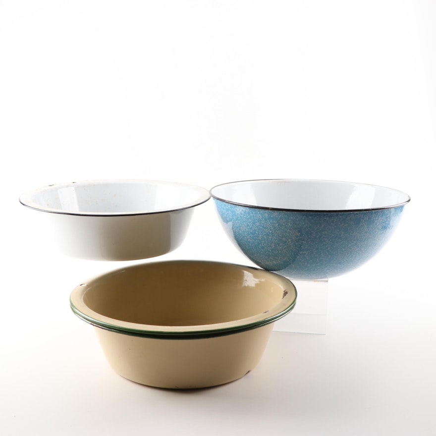 Vintage Enameled Basins