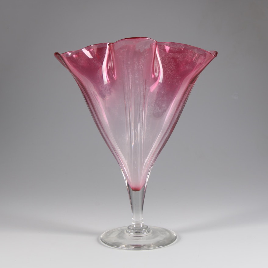 Steuben Red Art Glass Grotesque Vase, Early 20th Century