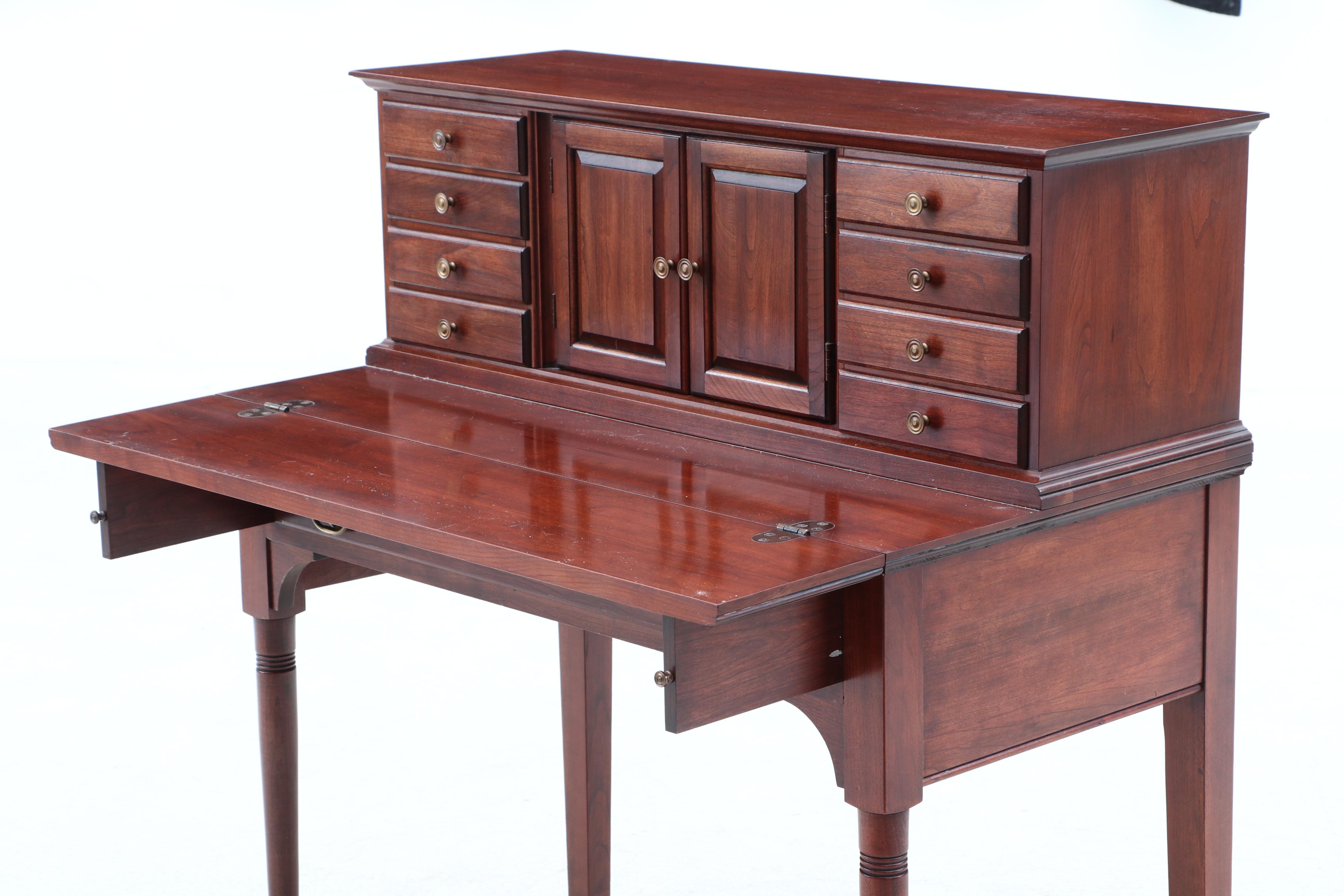 Queen Anne Style Writing Desk and Side Chair