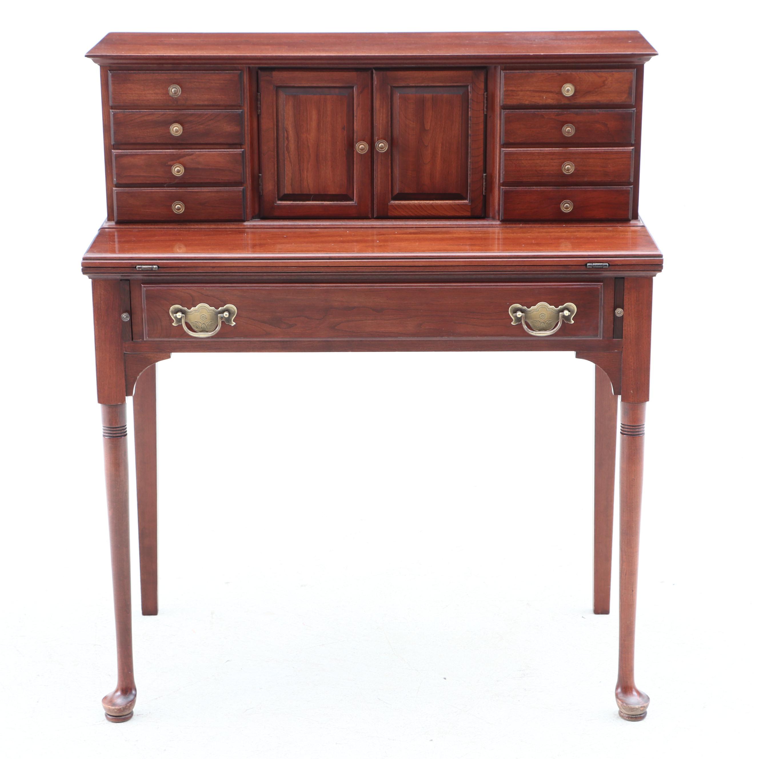 Queen Anne Style Writing Desk and Side Chair