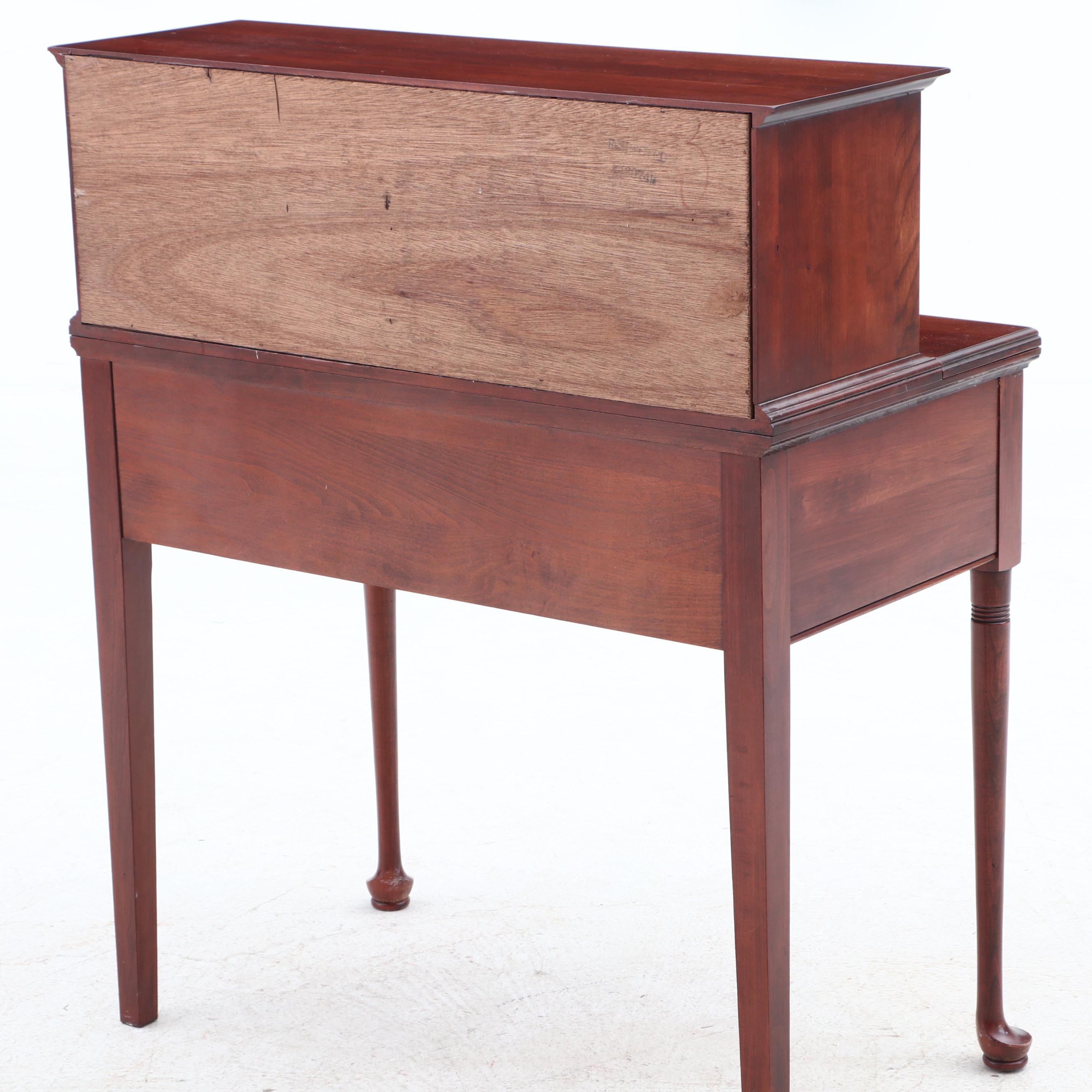 Queen Anne Style Writing Desk and Side Chair