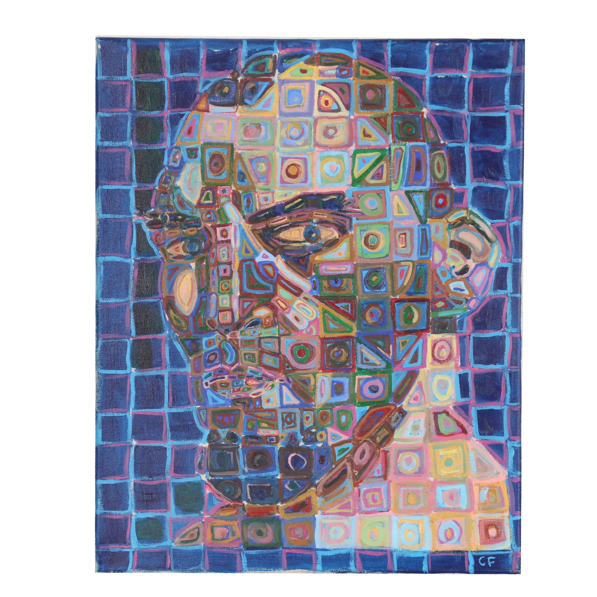 Christian Fattorusso 2008 Oil Painting "Inner Self Portrait"