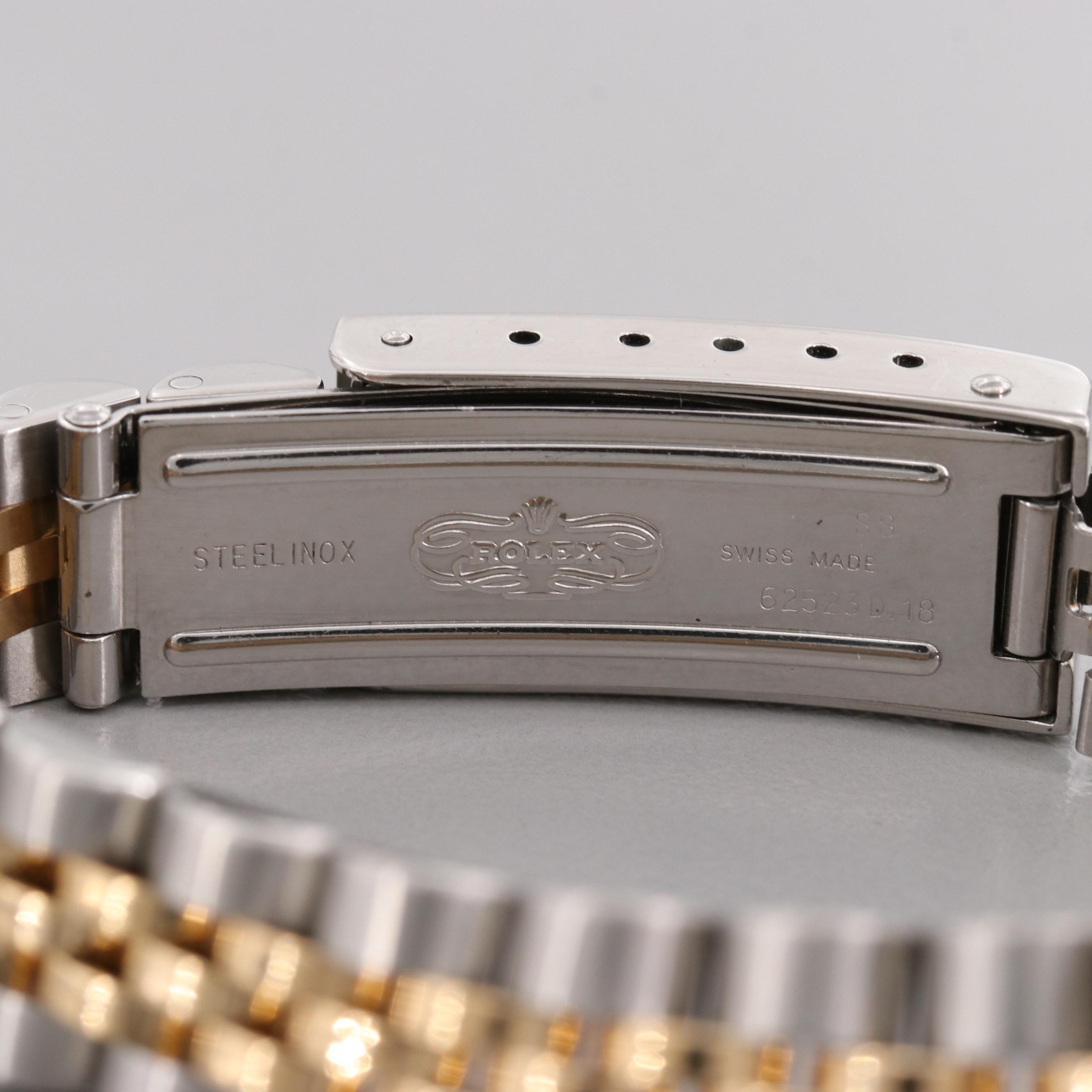 Rolex Datejust 18K Yellow Gold and Stainless Steel Watch With Diamond Dial