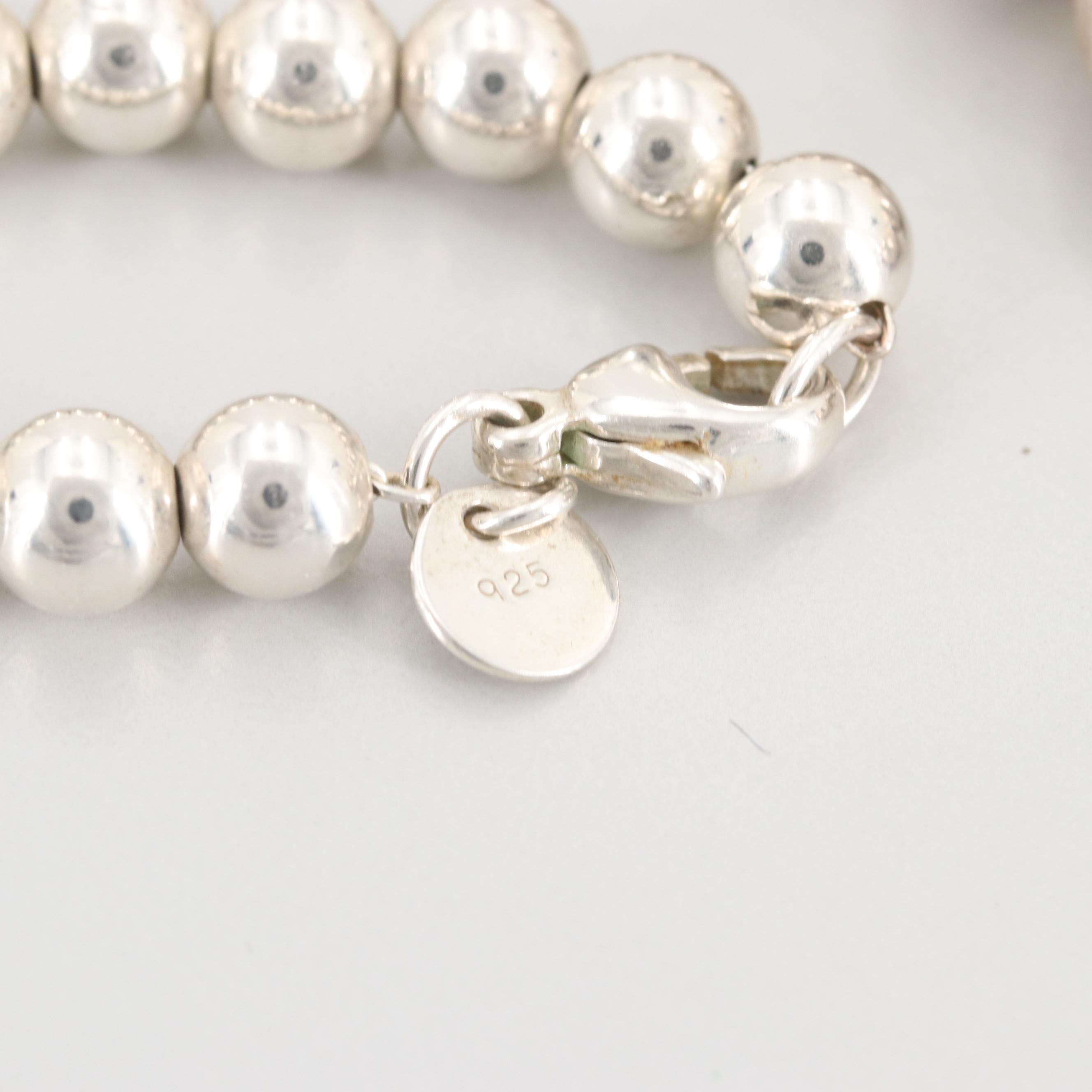 Tiffany & Co. Sterling Silver Graduated Bead Necklace