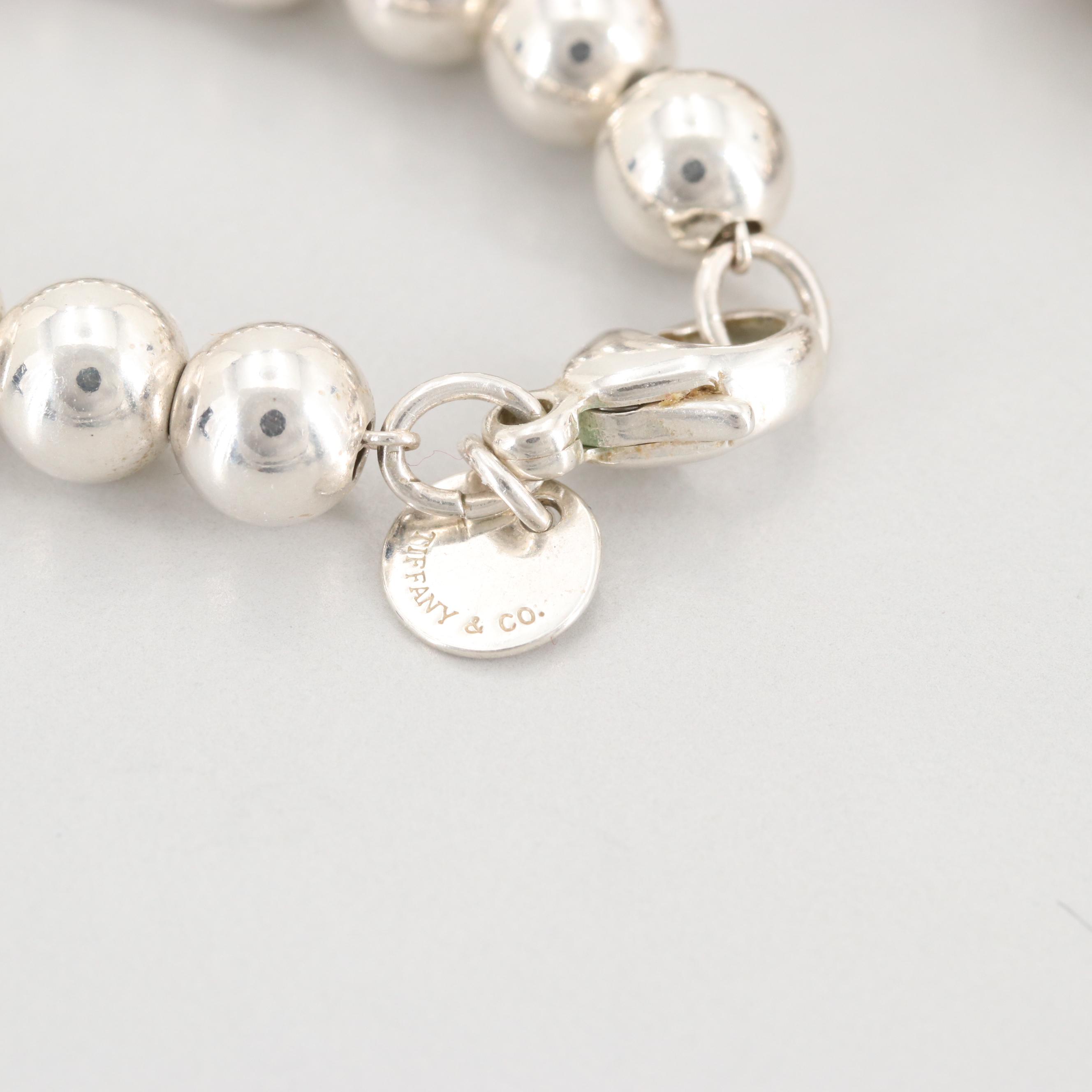 Tiffany & Co. Sterling Silver Graduated Bead Necklace