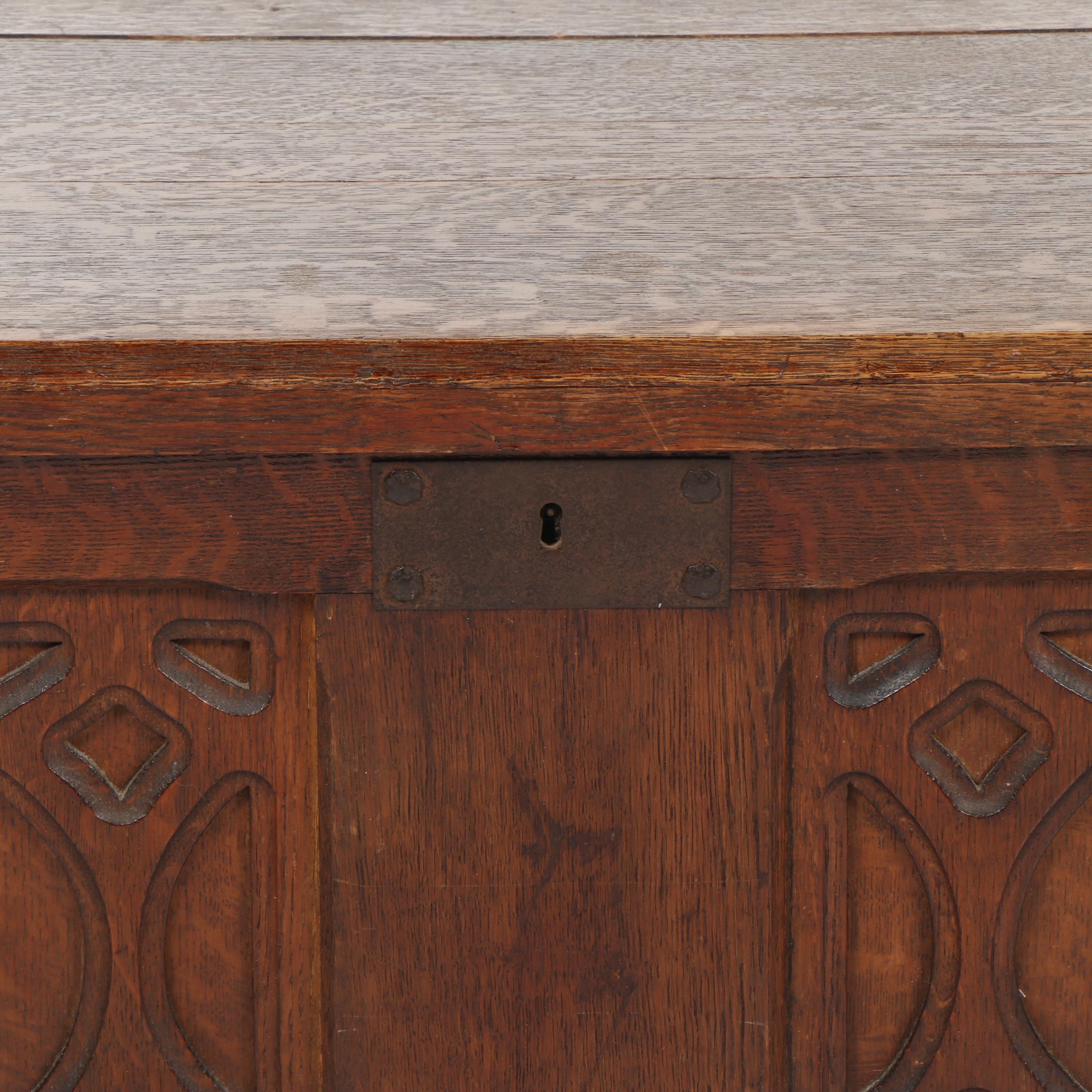 Carved Wooden Blanket Chest
