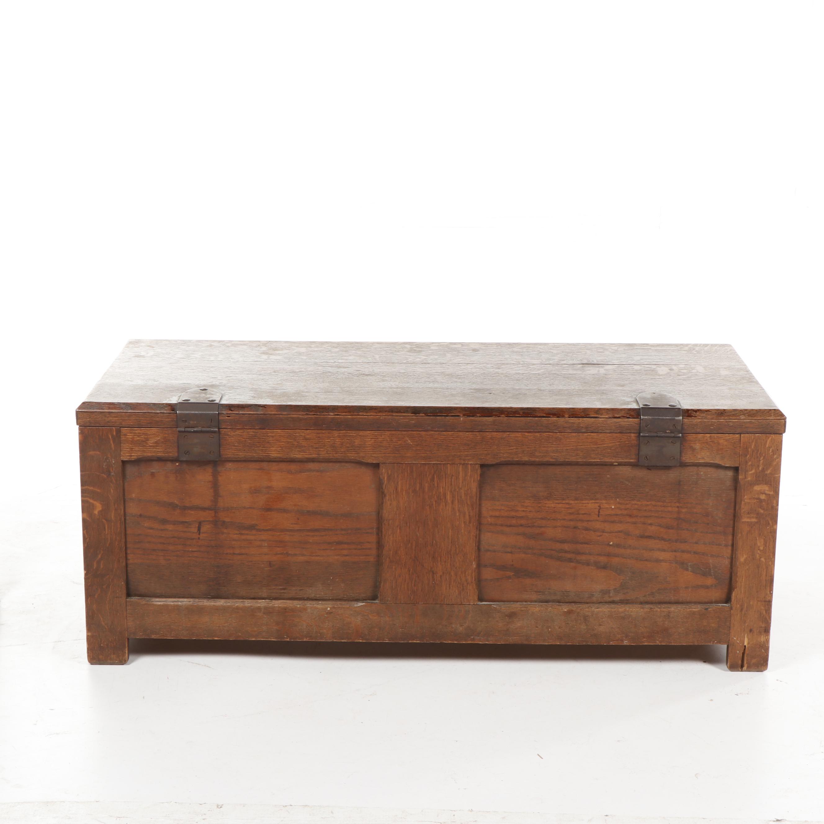 Carved Wooden Blanket Chest