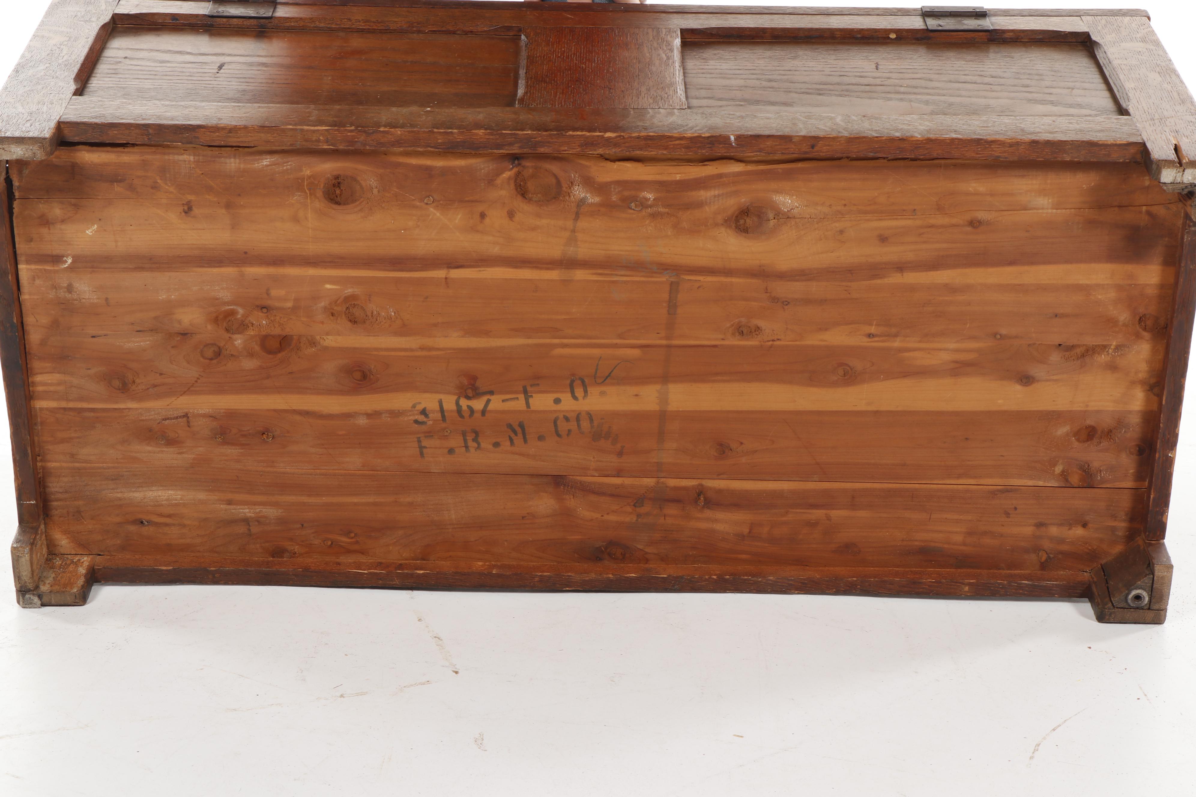 Carved Wooden Blanket Chest