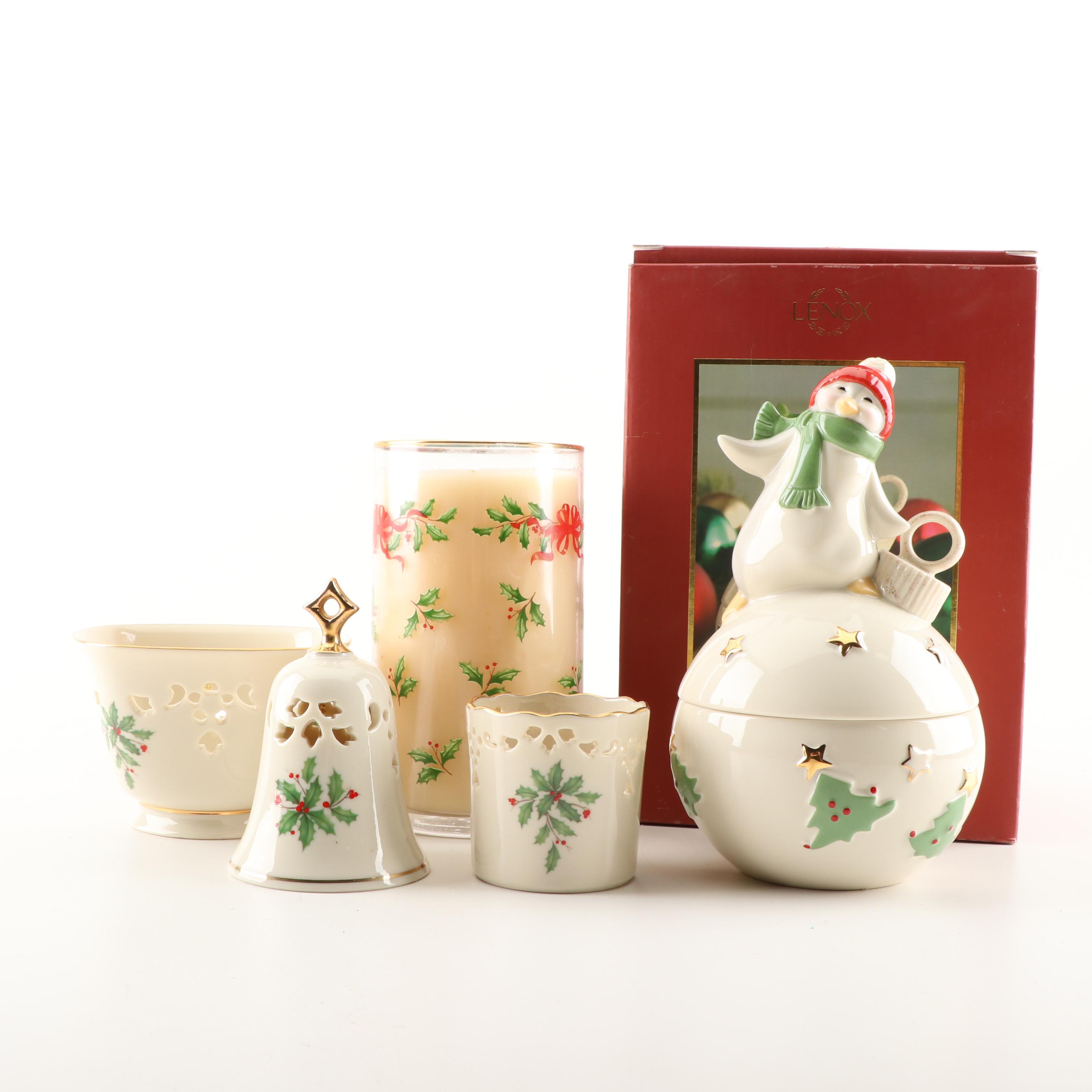 Lenox Christmas Decor Featuring Penguin Music Box